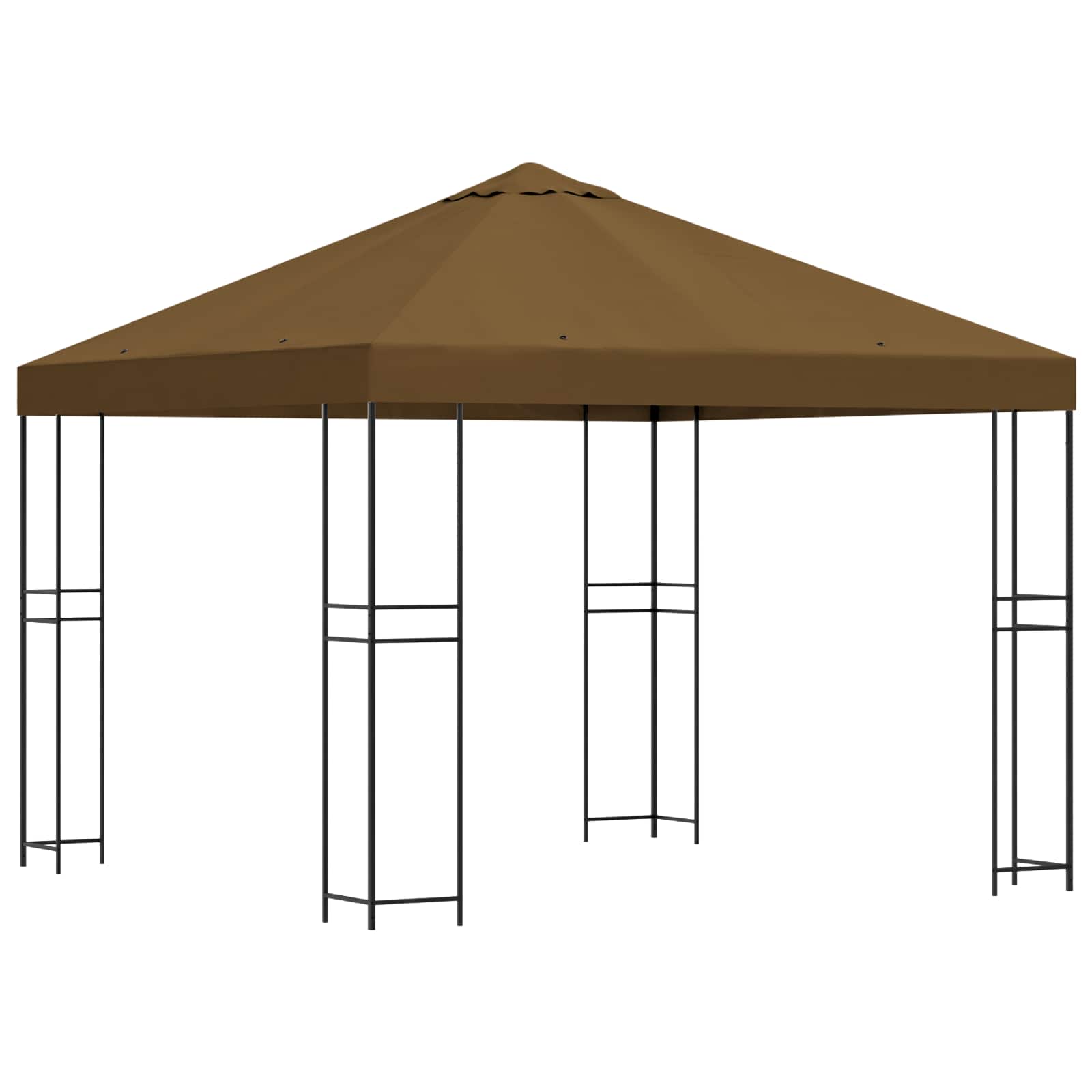 Prieel 3 x 3 m Taupe Polyester en staal 190 gsm is nu te koop bij PeponiXL, paradijselijk wonen!