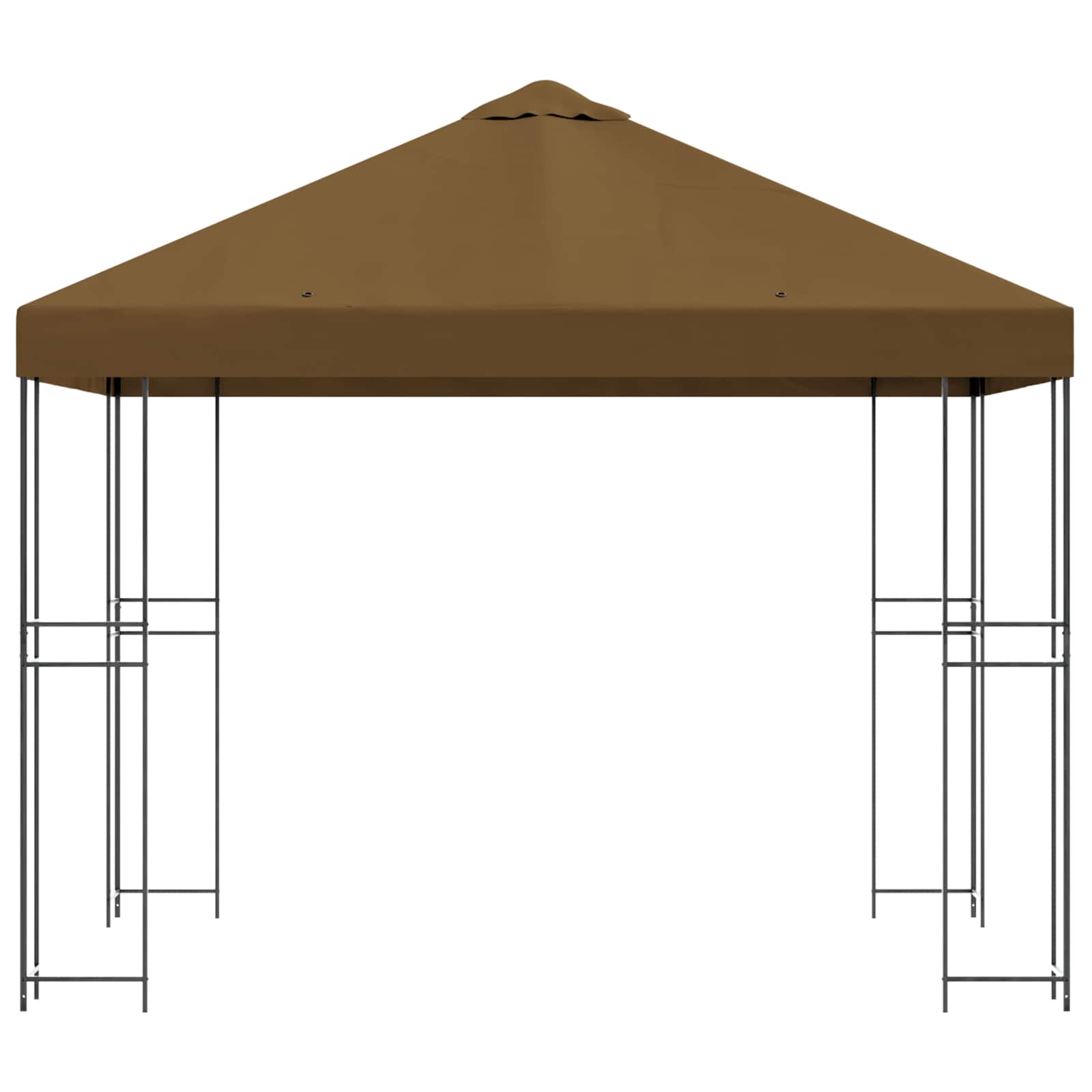 Prieel 3 x 3 m Taupe Polyester en staal 190 gsm is nu te koop bij PeponiXL, paradijselijk wonen!