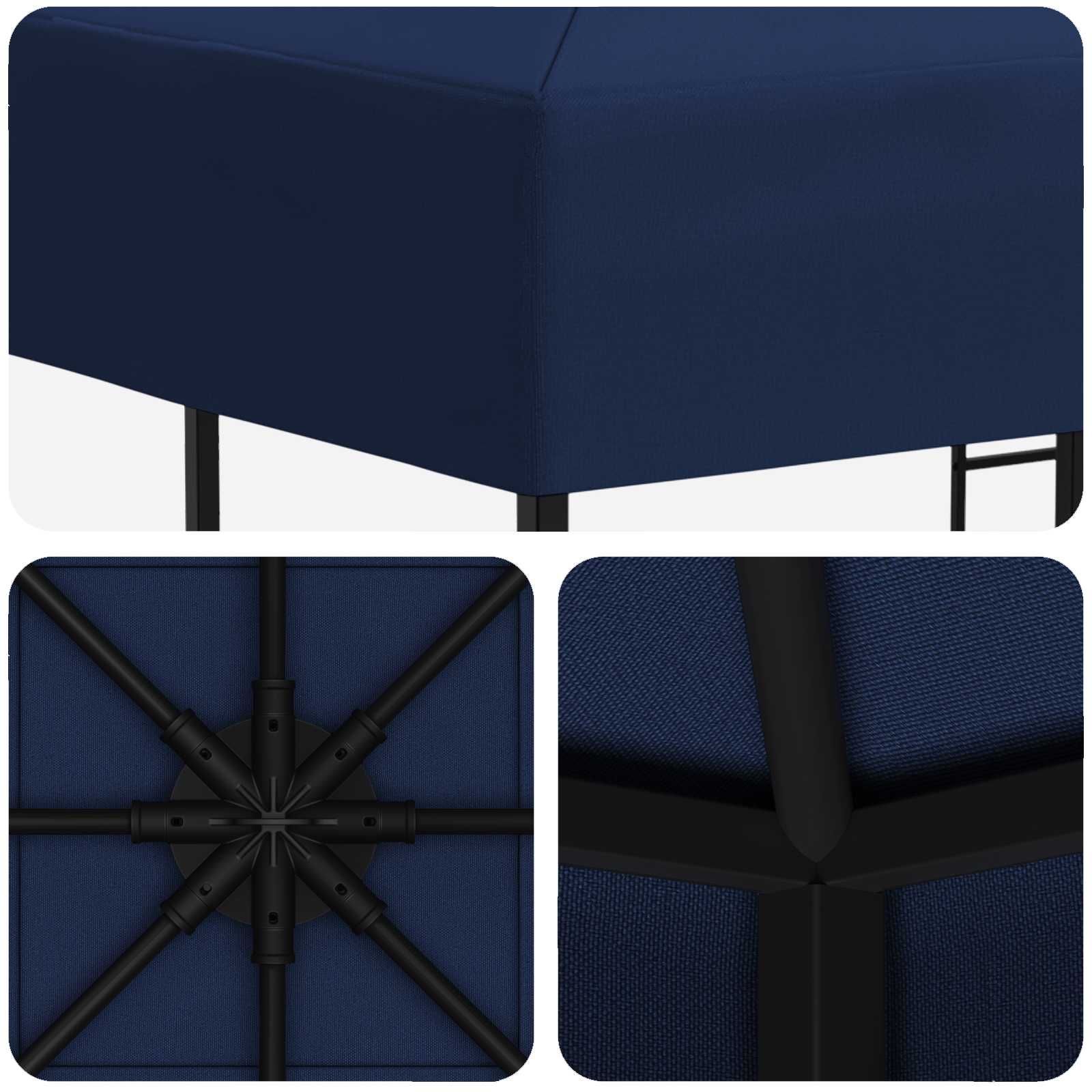 Prieel 3 x 3 m Blauw Polyester en staal 190 gsm is nu te koop bij PeponiXL, paradijselijk wonen!