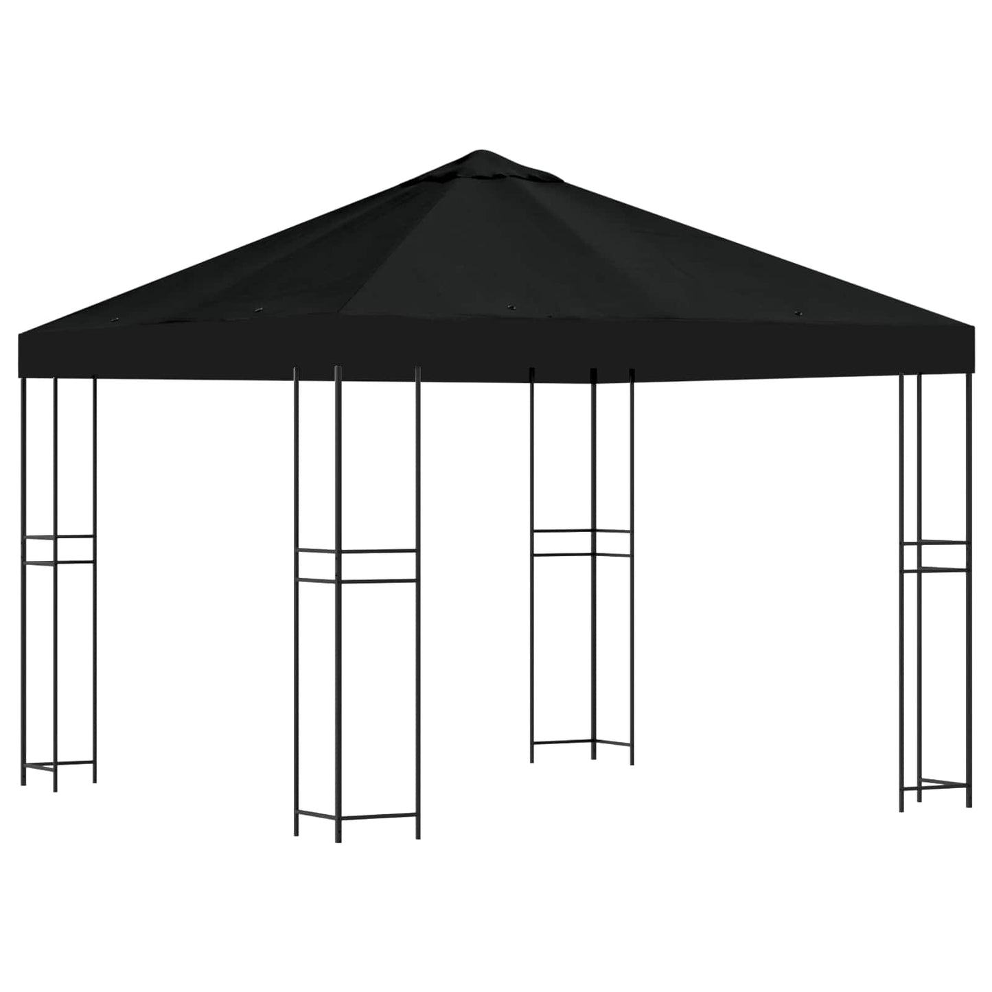 Prieel 3 x 3 m Zwart Polyester en staal 190 gsm is nu te koop bij PeponiXL, paradijselijk wonen!