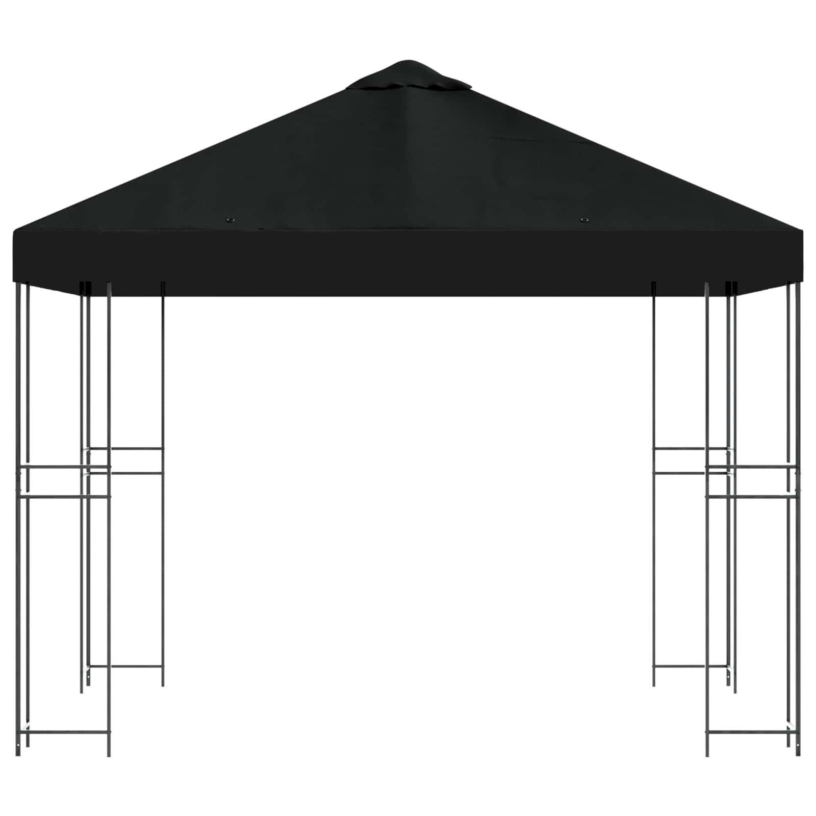 Prieel 3 x 3 m Zwart Polyester en staal 190 gsm is nu te koop bij PeponiXL, paradijselijk wonen!