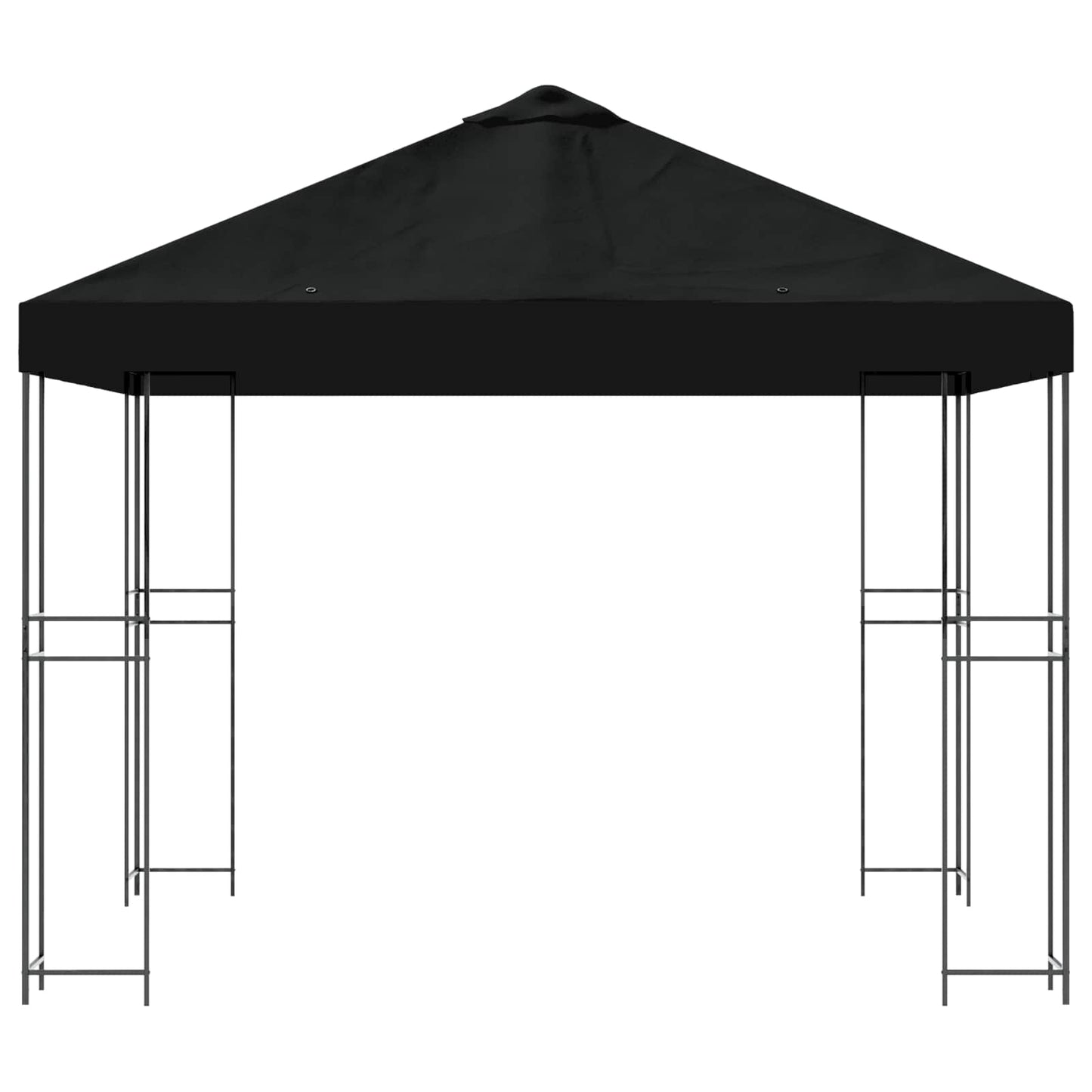 Prieel 3 x 3 m Zwart Polyester en staal 190 gsm is nu te koop bij PeponiXL, paradijselijk wonen!