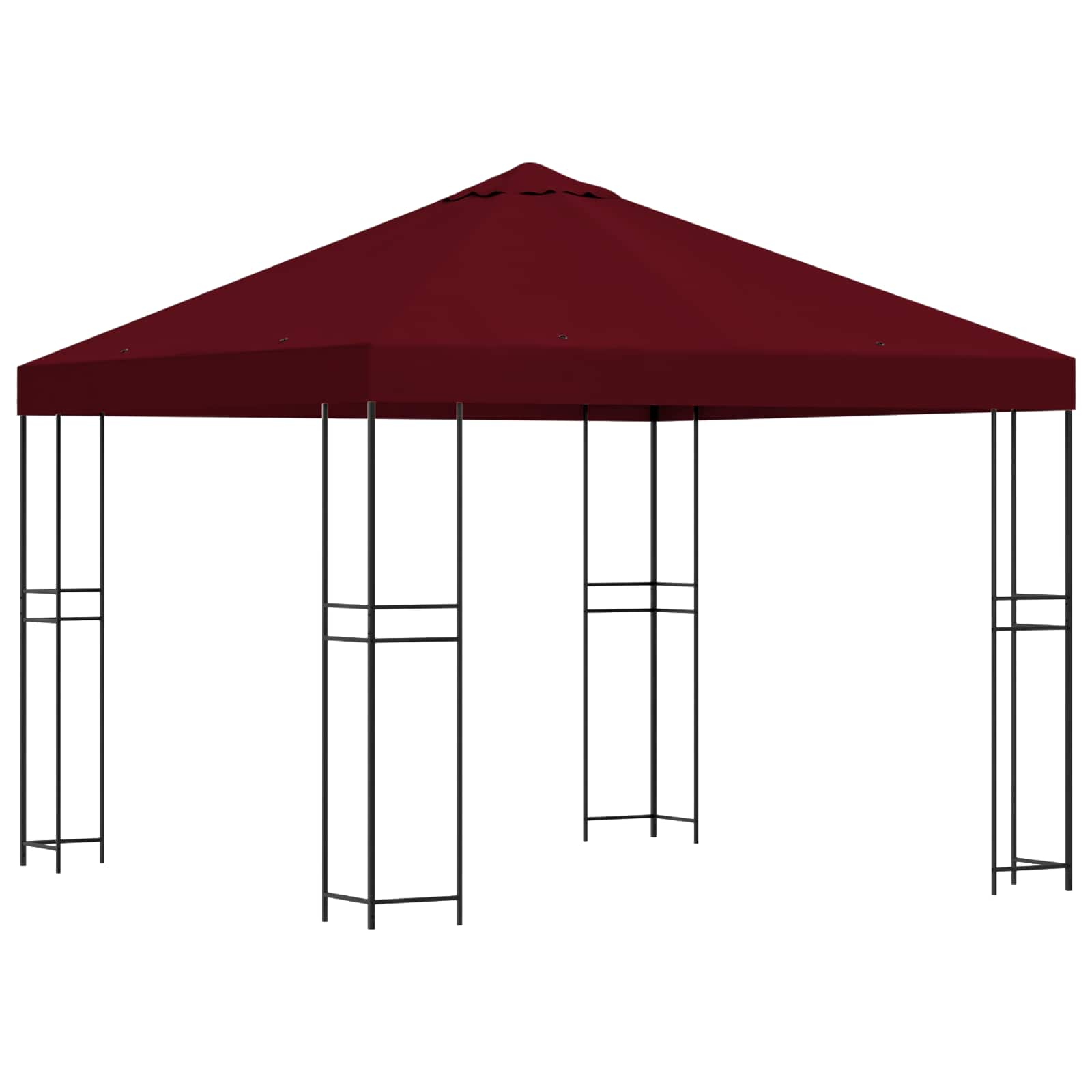Prieel 3 x 3 m Bordeauxrood Polyester en staal 190 gsm is nu te koop bij PeponiXL, paradijselijk wonen!