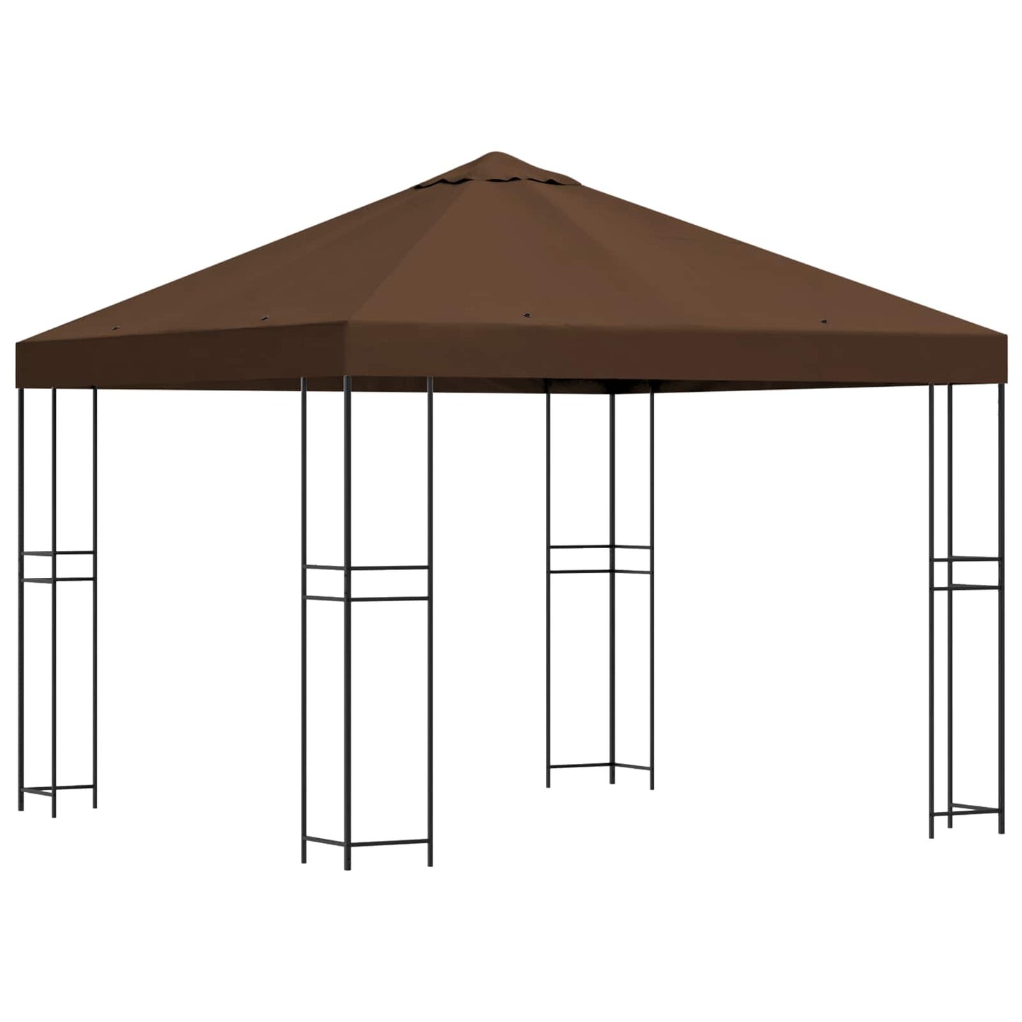 Prieel 3 x 3 m Bruin Polyester en staal 190 gsm is nu te koop bij PeponiXL, paradijselijk wonen!