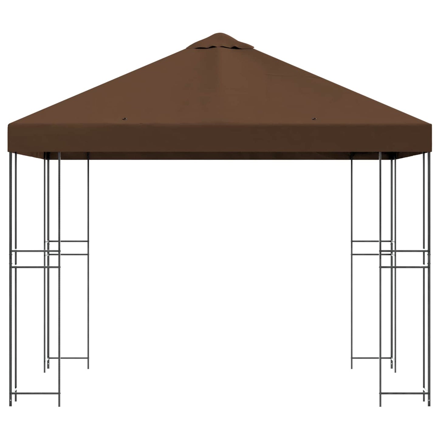 Prieel 3 x 3 m Bruin Polyester en staal 190 gsm is nu te koop bij PeponiXL, paradijselijk wonen!