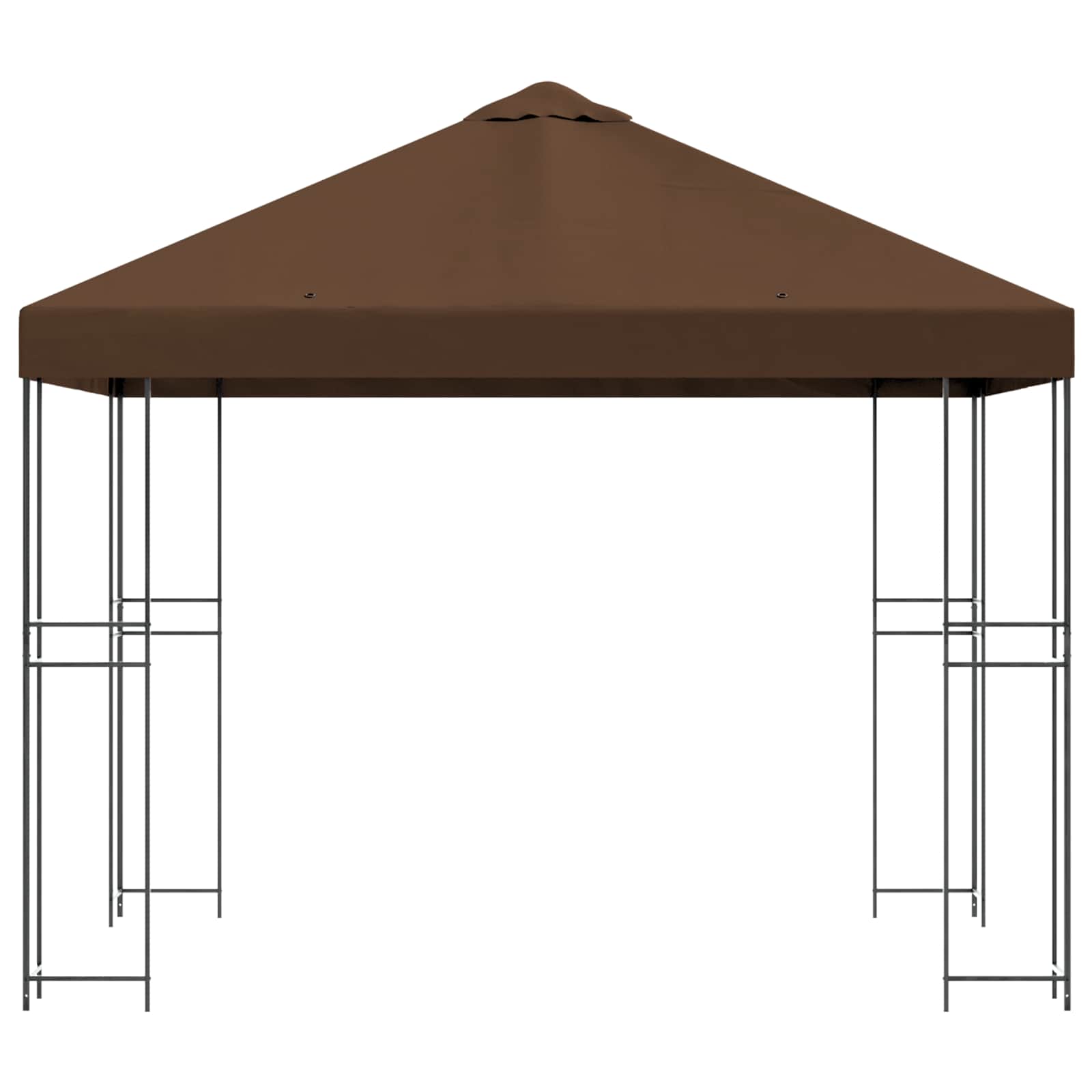 Prieel 3 x 3 m Bruin Polyester en staal 190 gsm is nu te koop bij PeponiXL, paradijselijk wonen!