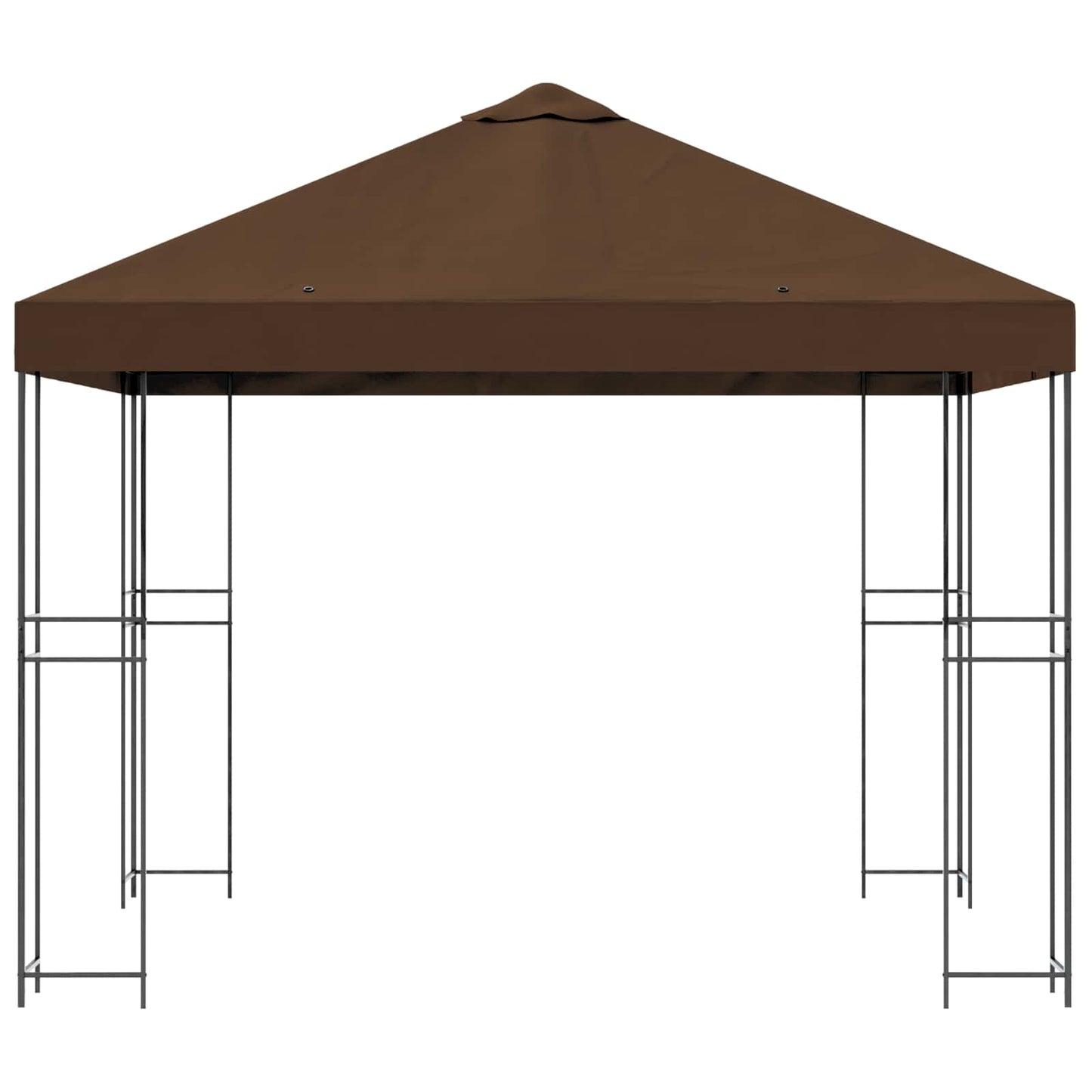 Prieel 3 x 3 m Bruin Polyester en staal 190 gsm is nu te koop bij PeponiXL, paradijselijk wonen!