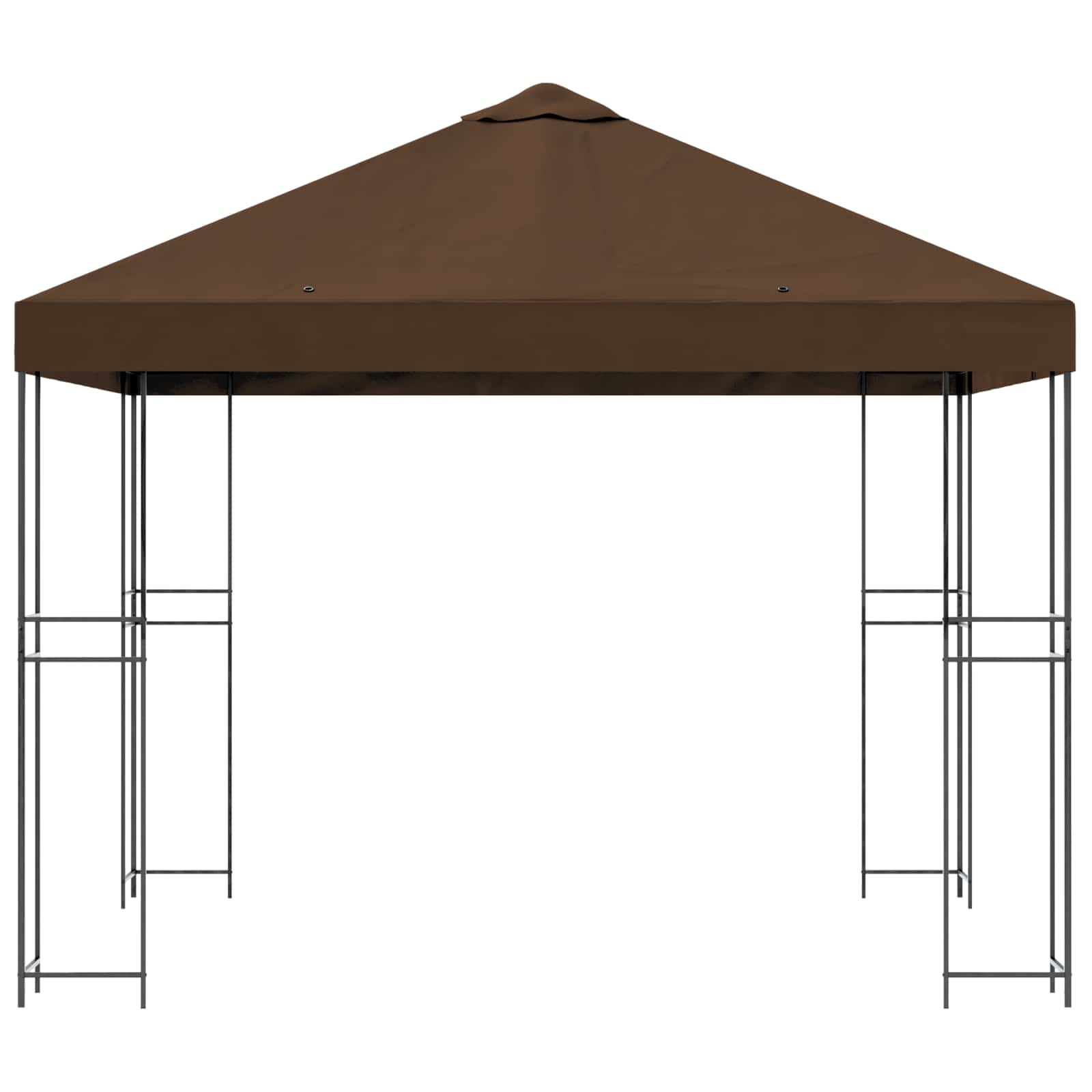 Prieel 3 x 3 m Bruin Polyester en staal 190 gsm is nu te koop bij PeponiXL, paradijselijk wonen!