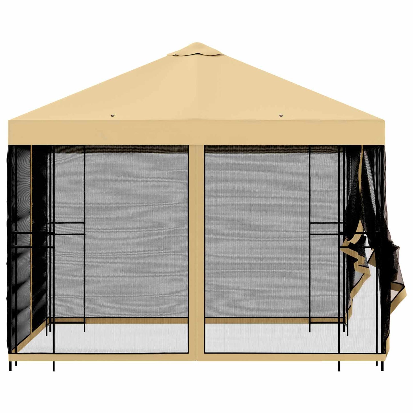 Tuin Gazebo met Zijwanden 3 x 3 m Crèmekleurig is nu te koop bij PeponiXL, paradijselijk wonen!