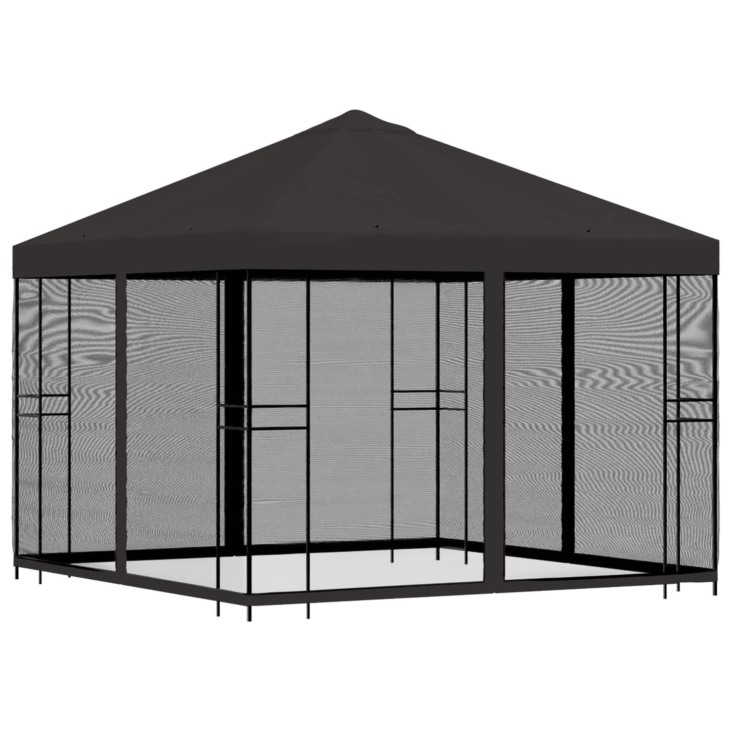 Tuin Gazebo met Zijwanden 3 x 3 m Antracietkleurig is nu te koop bij PeponiXL, paradijselijk wonen!