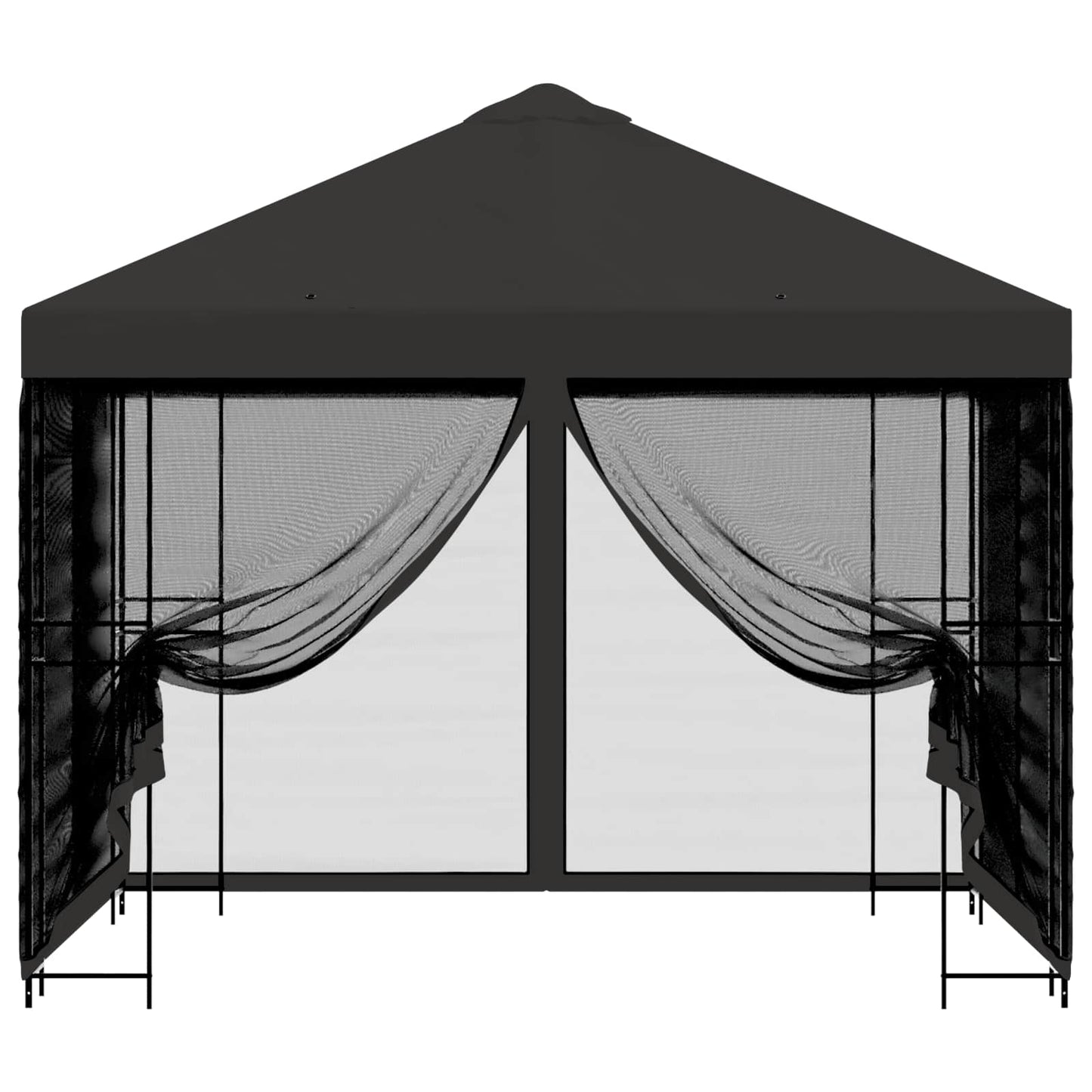 Tuin Gazebo met Zijwanden 3 x 3 m Antracietkleurig is nu te koop bij PeponiXL, paradijselijk wonen!