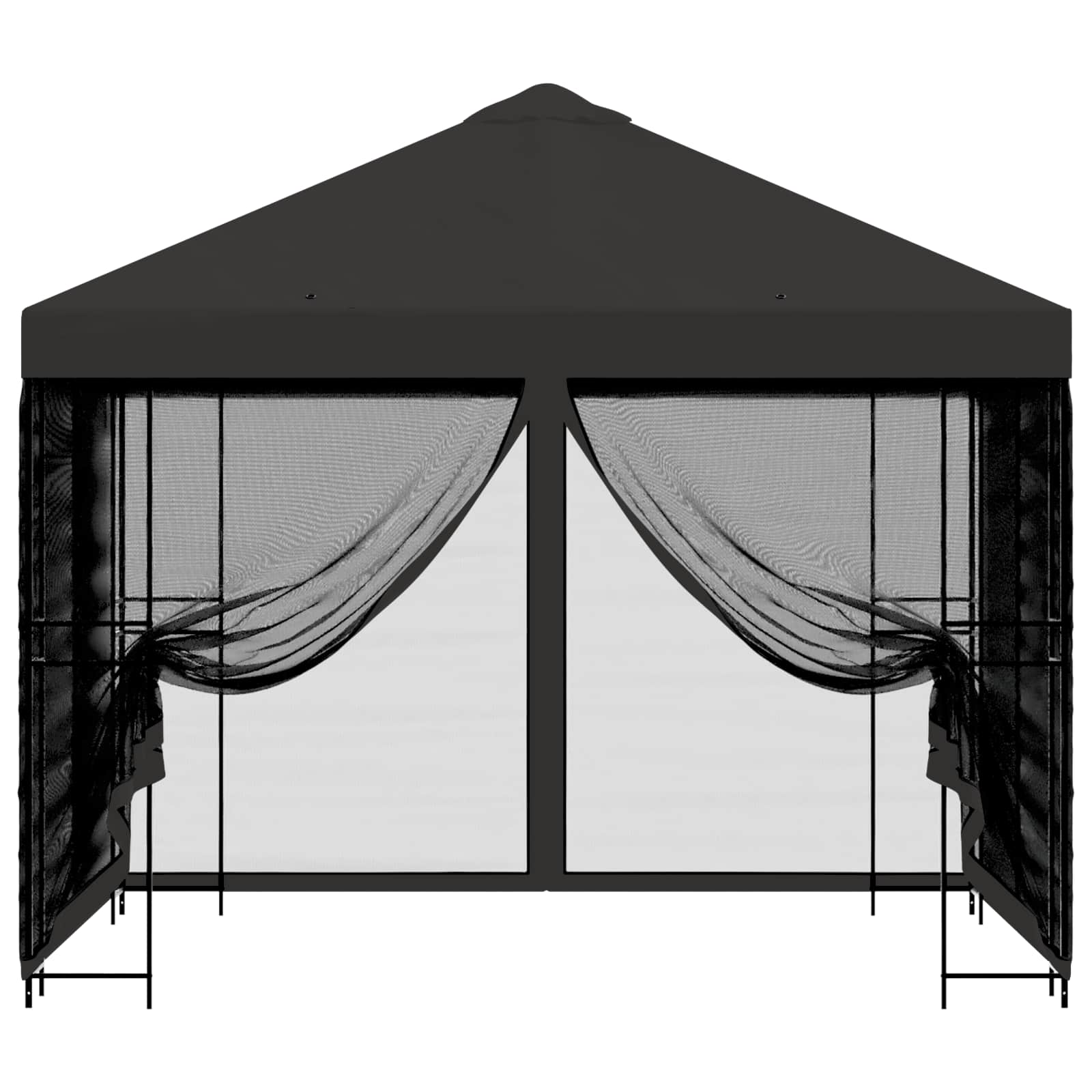 Tuin Gazebo met Zijwanden 3 x 3 m Antracietkleurig is nu te koop bij PeponiXL, paradijselijk wonen!