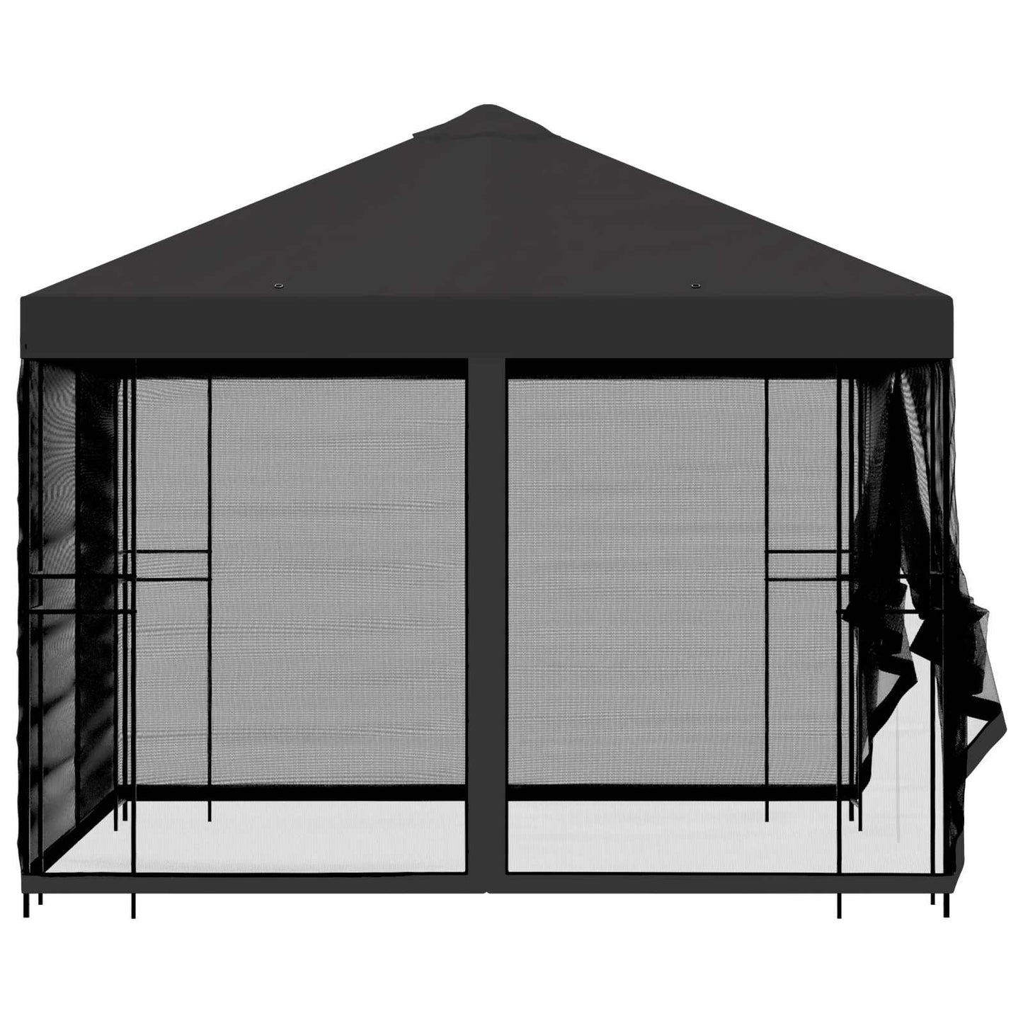 Tuin Gazebo met Zijwanden 3 x 3 m Antracietkleurig is nu te koop bij PeponiXL, paradijselijk wonen!