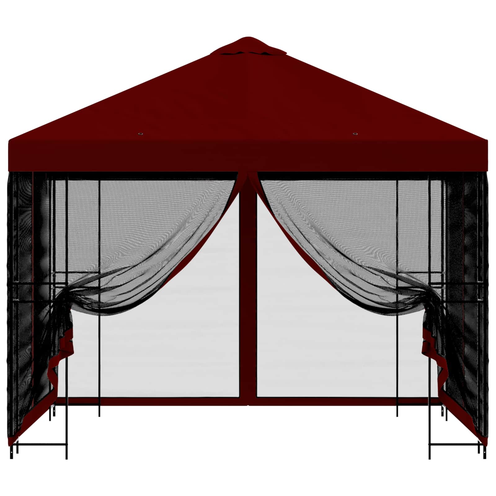 Tuin Gazebo met Zijwanden 3 x 3 m Bordeauxrood is nu te koop bij PeponiXL, paradijselijk wonen!