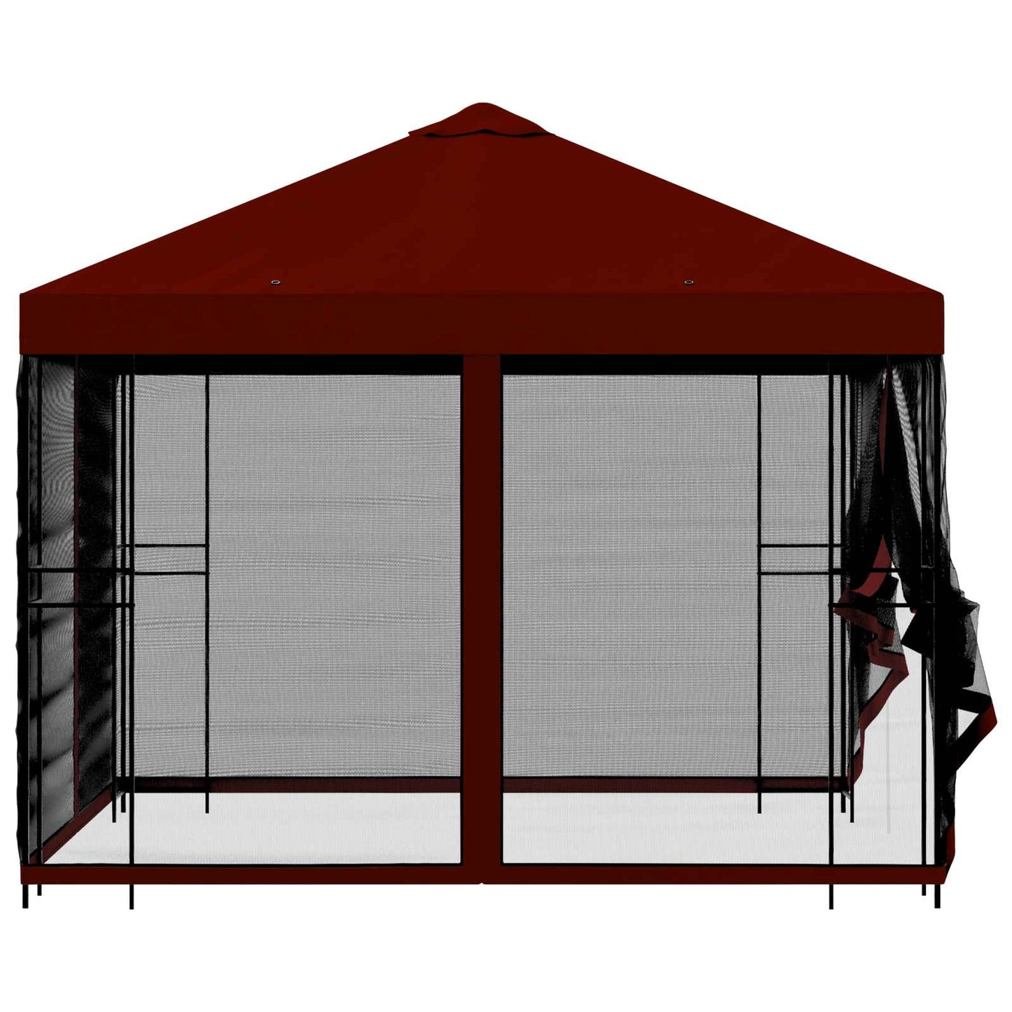 Tuin Gazebo met Zijwanden 3 x 3 m Bordeauxrood is nu te koop bij PeponiXL, paradijselijk wonen!