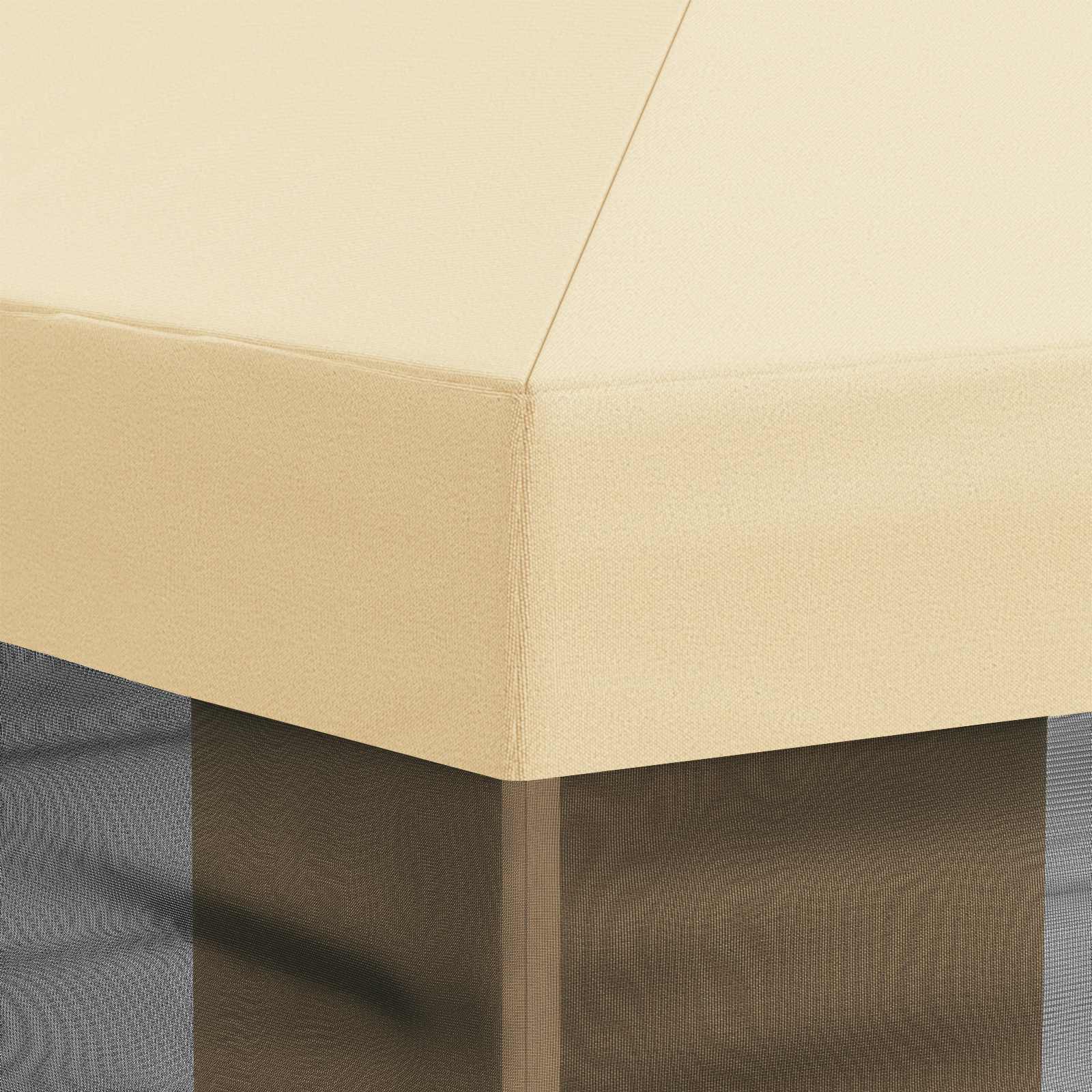 Gazebo Hoes met Zijwanden Crèmekleurig 600,5 x 300,5 cm is nu te koop bij PeponiXL, paradijselijk wonen!