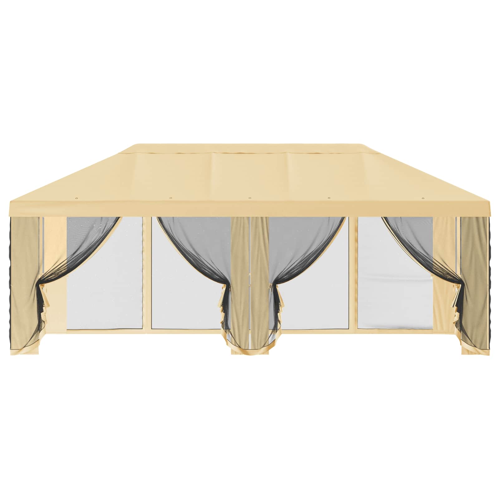 Gazebo Hoes met Zijwanden Crèmekleurig 600,5 x 300,5 cm is nu te koop bij PeponiXL, paradijselijk wonen!