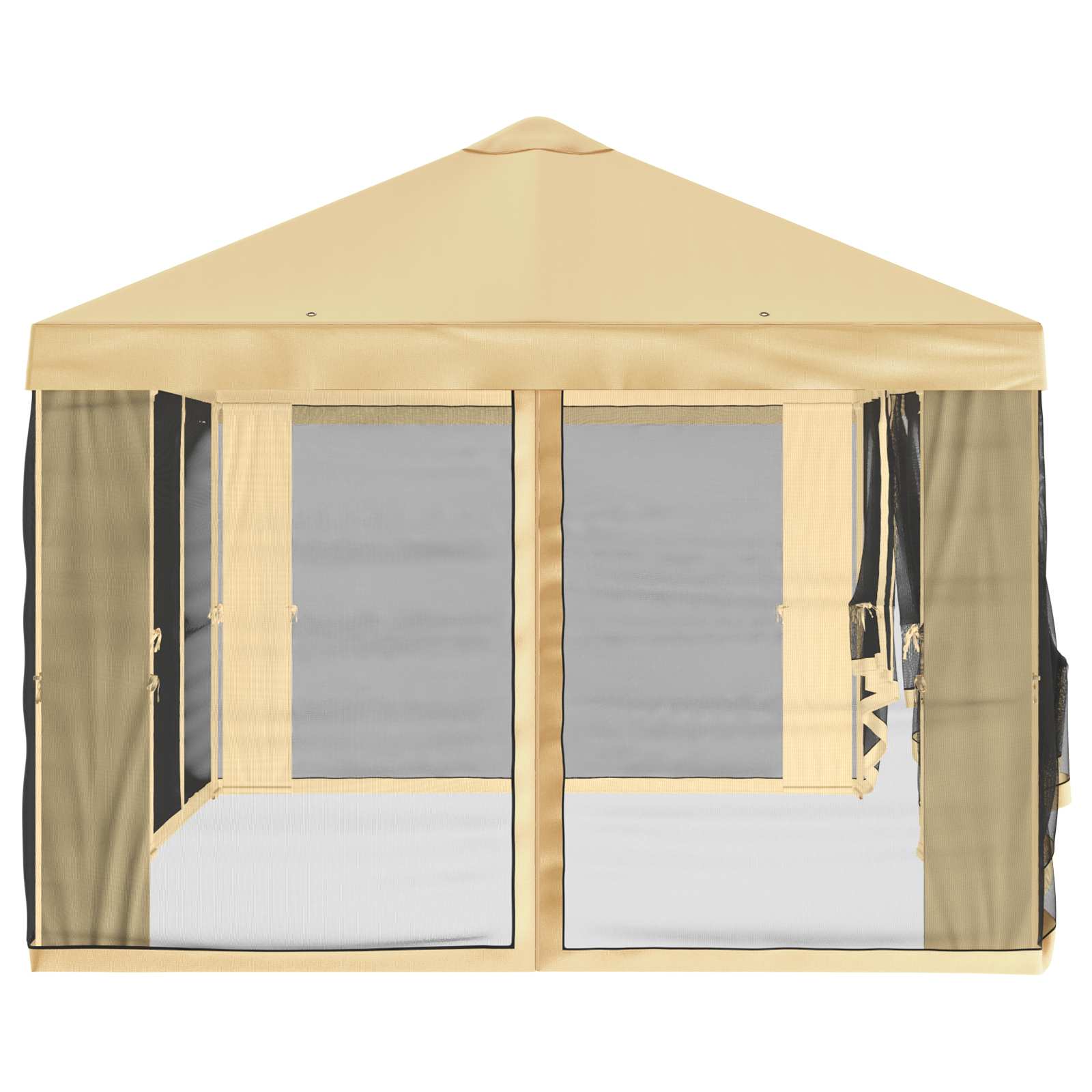 Gazebo Hoes met Zijwanden Crèmekleurig 600,5 x 300,5 cm is nu te koop bij PeponiXL, paradijselijk wonen!