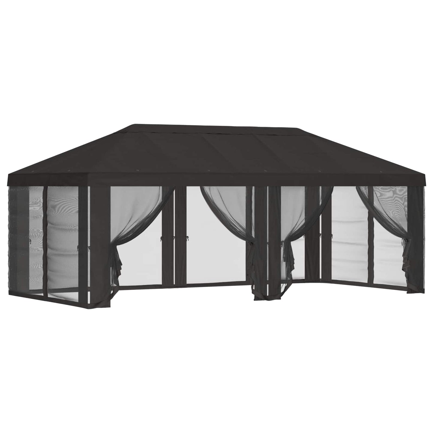 Gazebo Hoes met Zijwanden Antracietkleurig 600,5 x 300,5 cm is nu te koop bij PeponiXL, paradijselijk wonen!