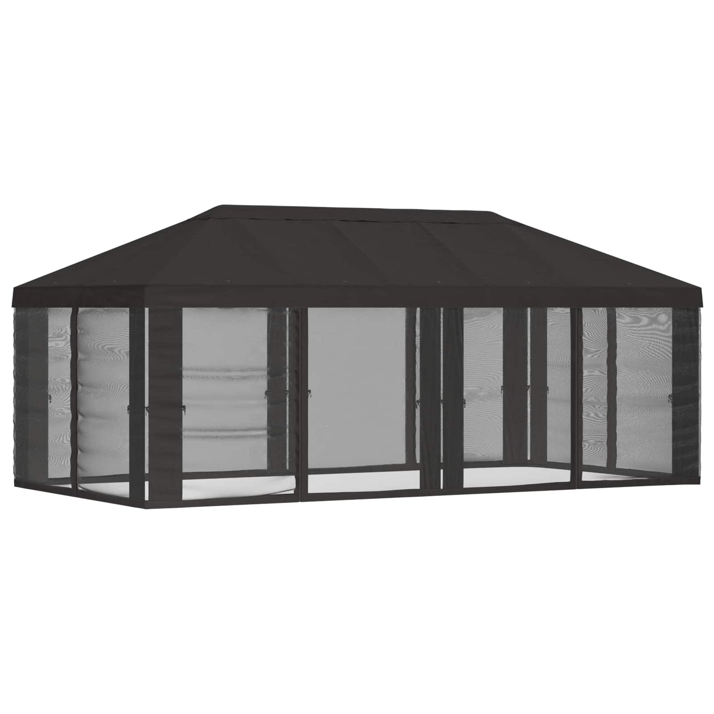 Gazebo Hoes met Zijwanden Antracietkleurig 600,5 x 300,5 cm is nu te koop bij PeponiXL, paradijselijk wonen!