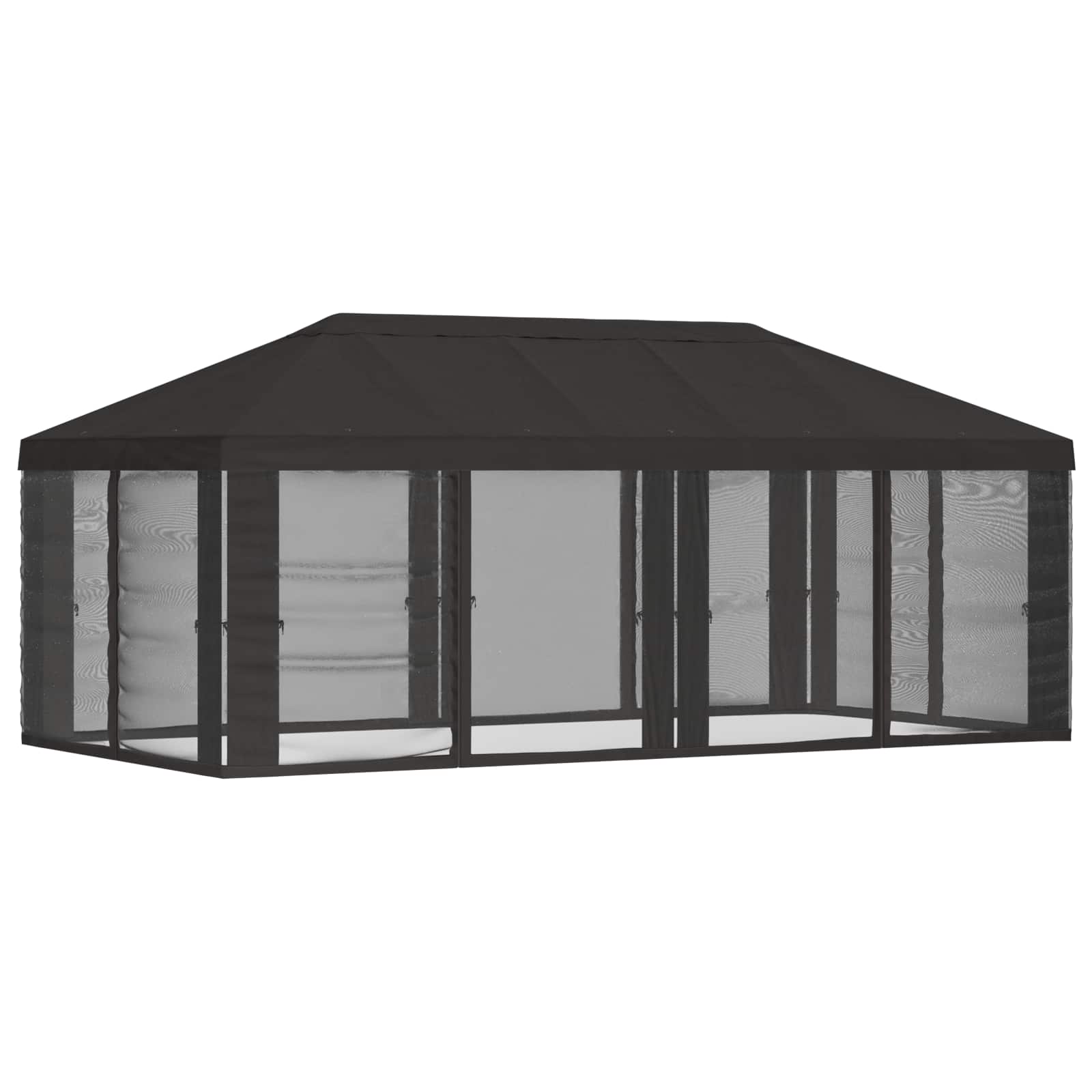 Gazebo Hoes met Zijwanden Antracietkleurig 600,5 x 300,5 cm is nu te koop bij PeponiXL, paradijselijk wonen!
