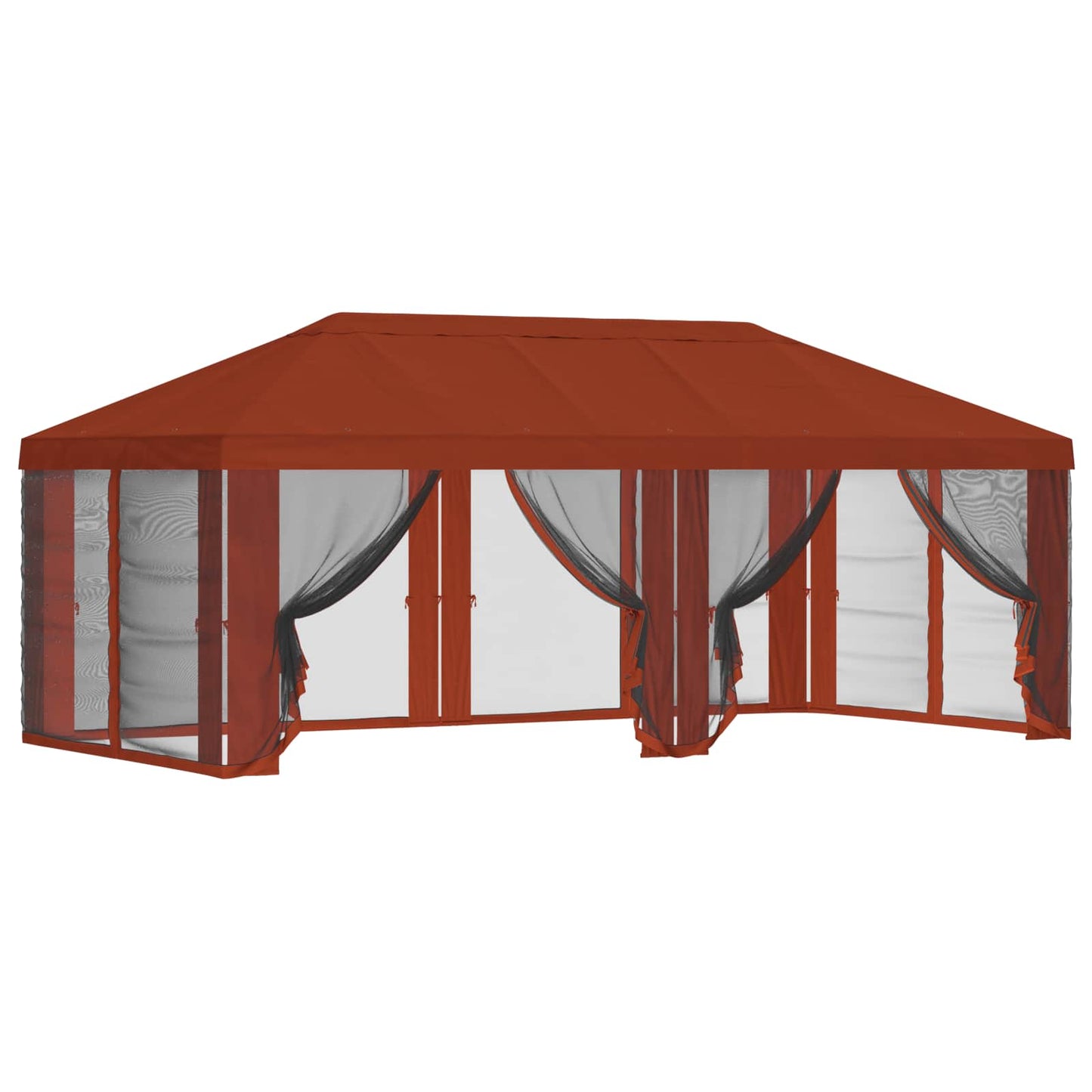 Gazebo Hoes met Zijwanden Terracotta 600,5 x 300,5 cm Polyester is nu te koop bij PeponiXL, paradijselijk wonen!