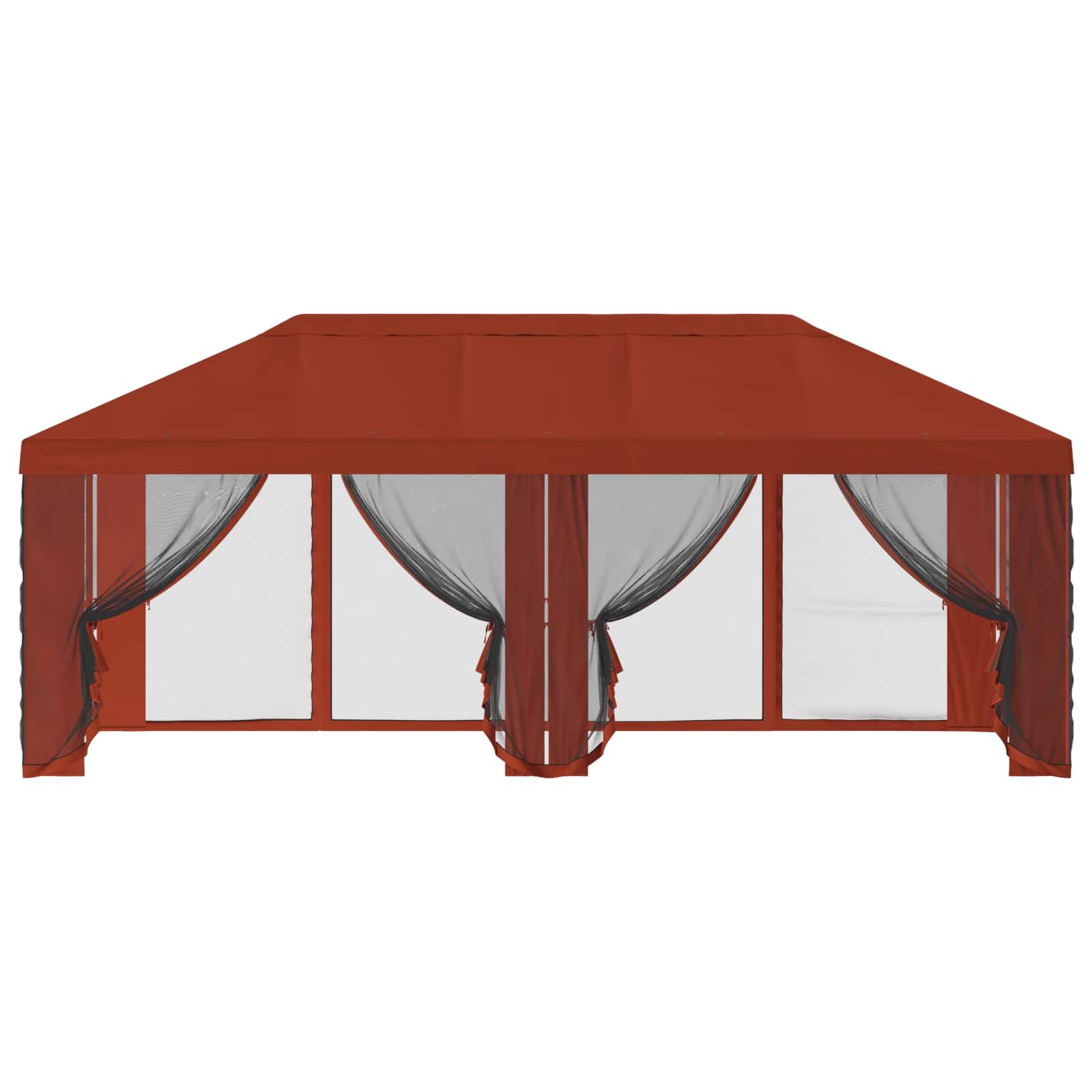 Gazebo Hoes met Zijwanden Terracotta 600,5 x 300,5 cm Polyester is nu te koop bij PeponiXL, paradijselijk wonen!
