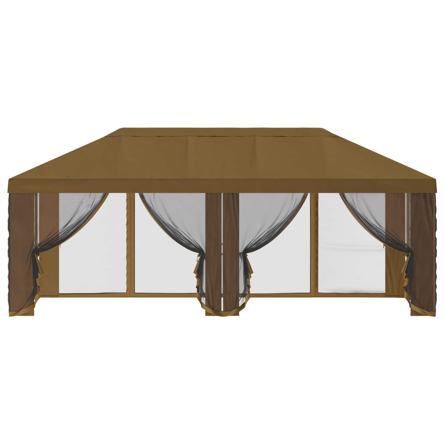 Gazebo Hoes met Zijwanden Taupe 600,5 x 300,5 cm Polyester is nu te koop bij PeponiXL, paradijselijk wonen!