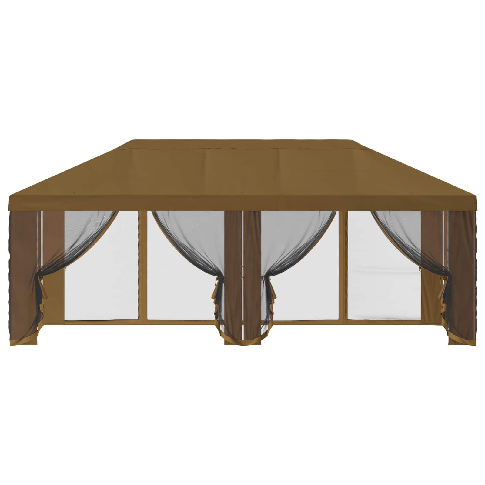Gazebo Hoes met Zijwanden Taupe 600,5 x 300,5 cm Polyester is nu te koop bij PeponiXL, paradijselijk wonen!