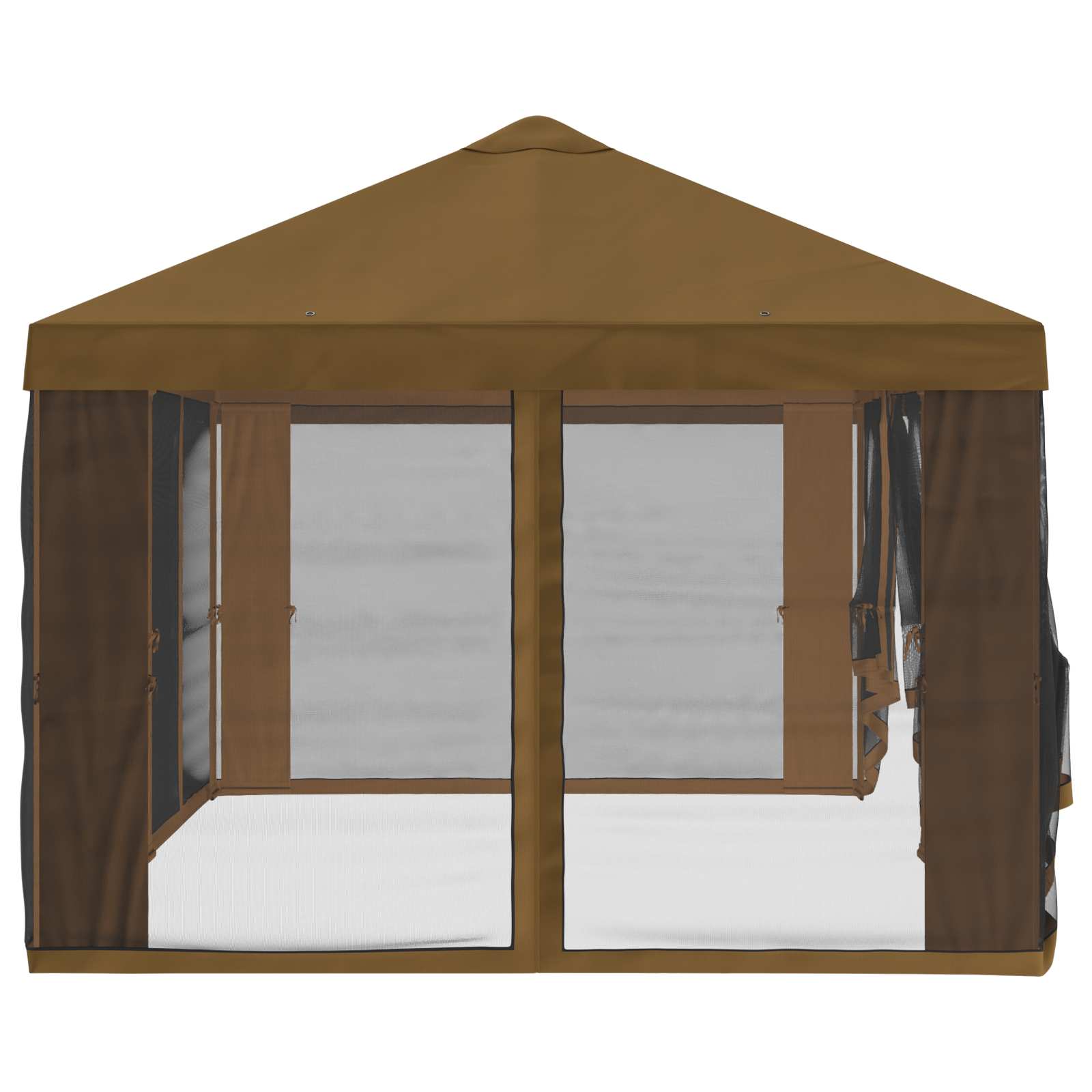 Gazebo Hoes met Zijwanden Taupe 600,5 x 300,5 cm Polyester is nu te koop bij PeponiXL, paradijselijk wonen!