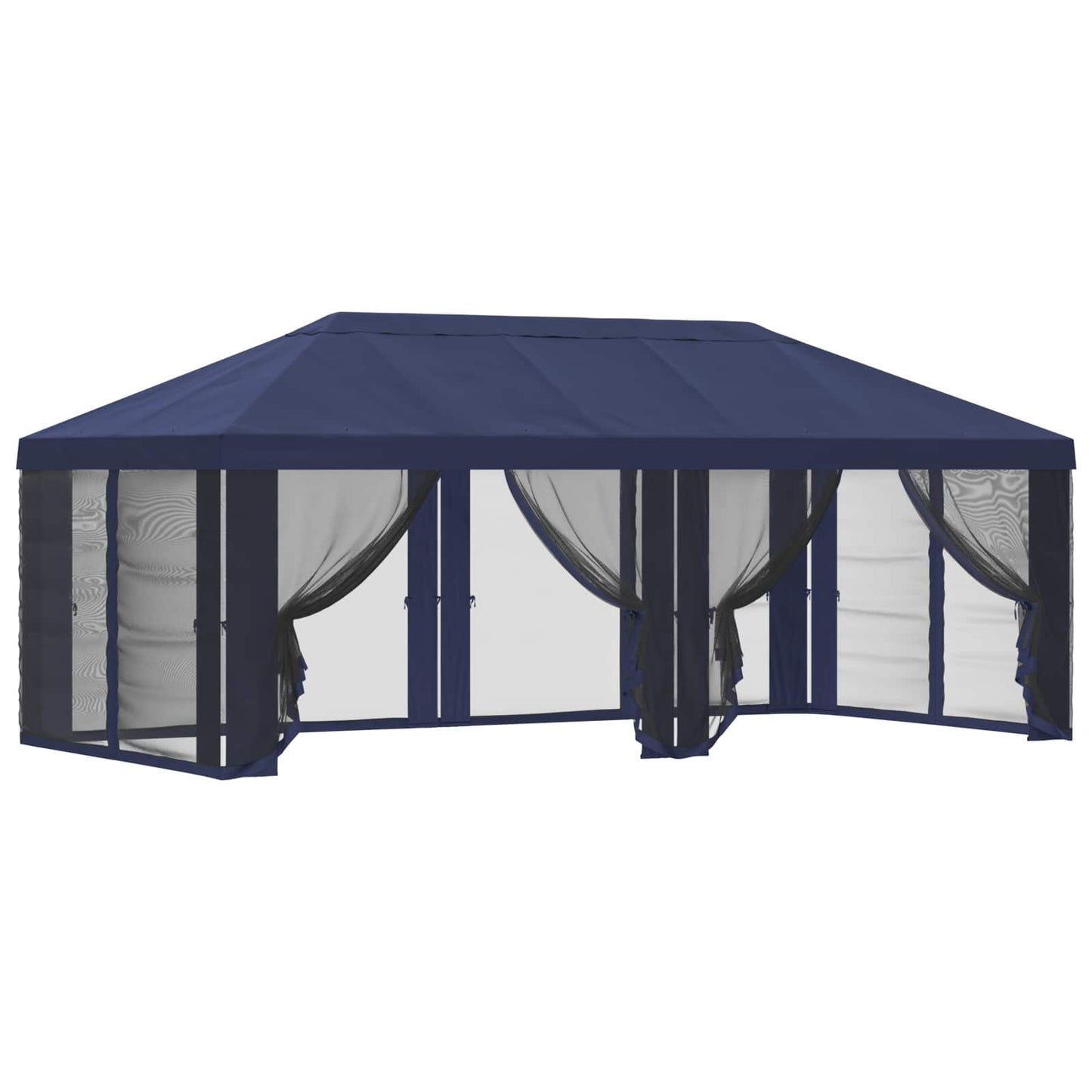 Gazebo Hoes met Zijwanden Blauw 600,5 x 300,5 cm Polyester is nu te koop bij PeponiXL, paradijselijk wonen!