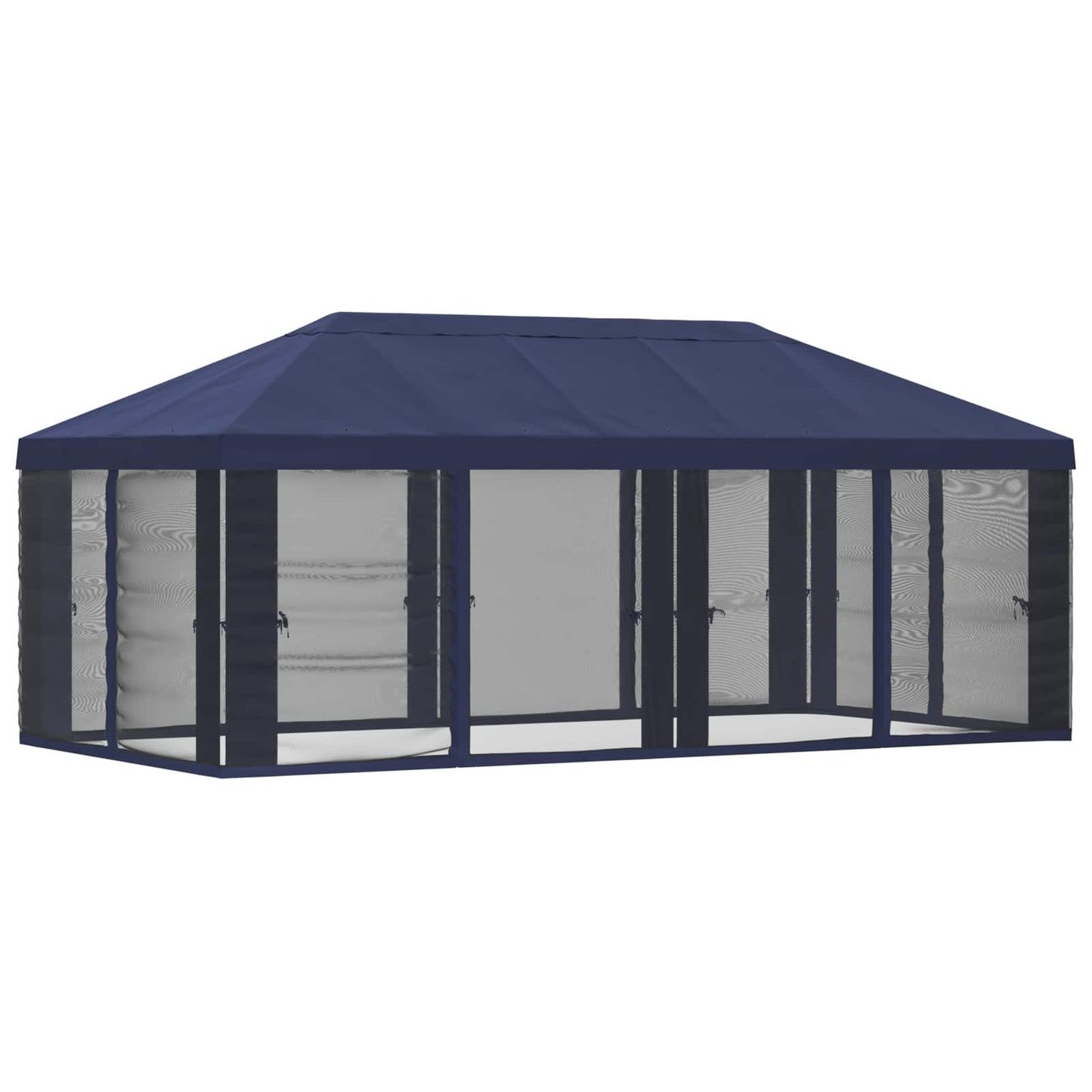 Gazebo Hoes met Zijwanden Blauw 600,5 x 300,5 cm Polyester is nu te koop bij PeponiXL, paradijselijk wonen!