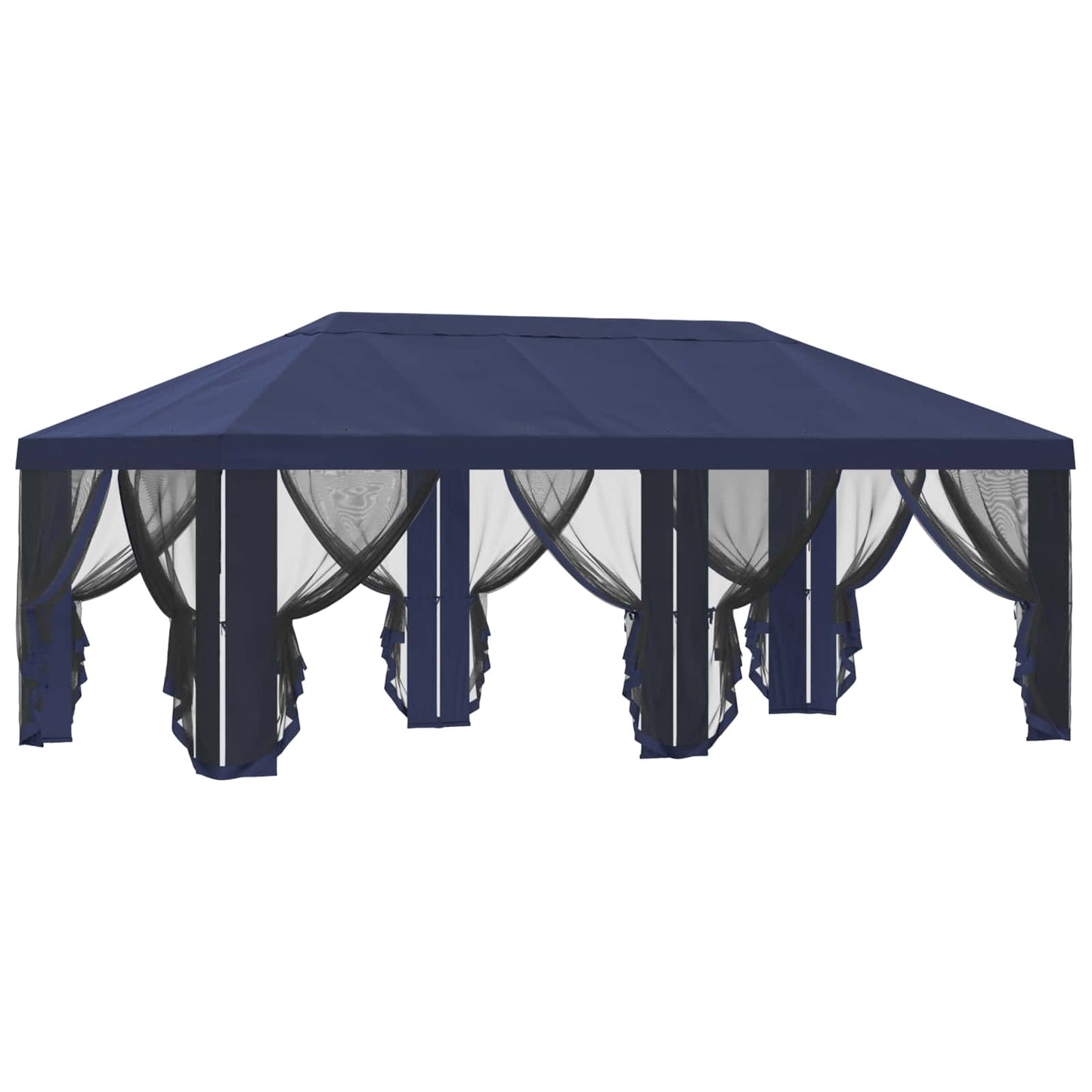Gazebo Hoes met Zijwanden Blauw 600,5 x 300,5 cm Polyester is nu te koop bij PeponiXL, paradijselijk wonen!