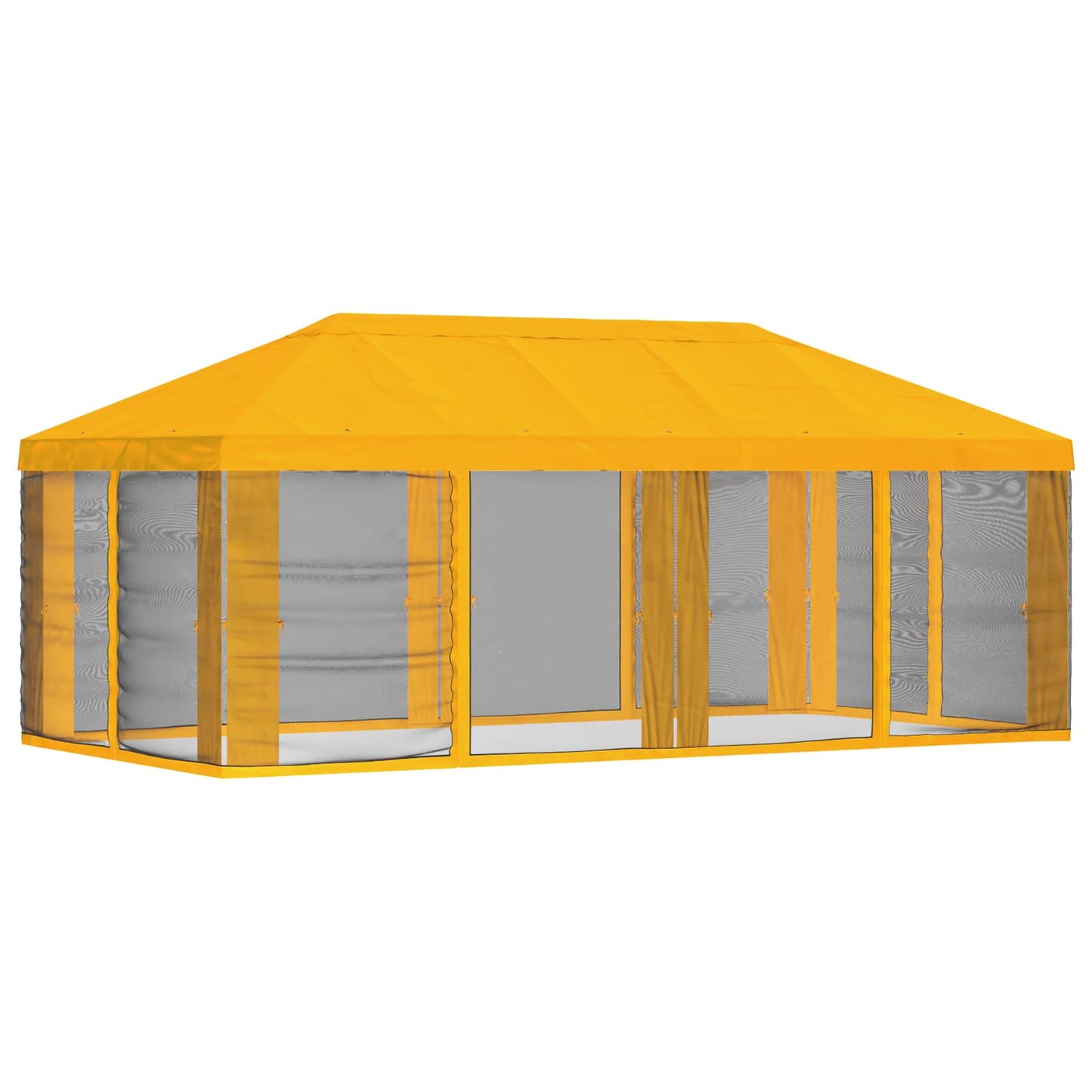 Gazebo Hoes met Zijwanden Geel 600,5 x 300,5 cm Polyester is nu te koop bij PeponiXL, paradijselijk wonen!