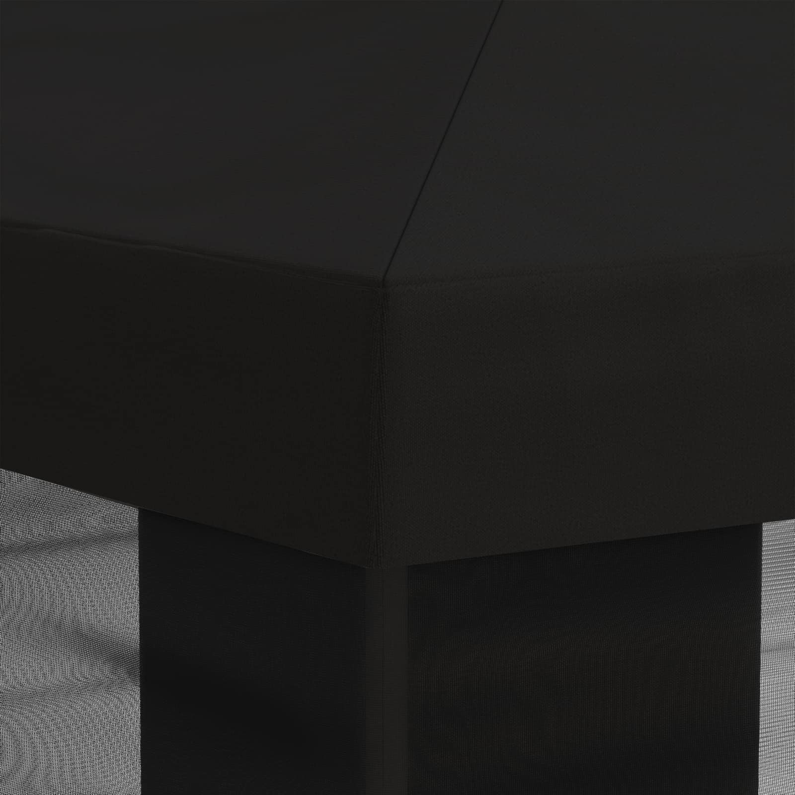 Gazebo Hoes met Zijwanden Zwart 600,5 x 300,5 cm Polyester is nu te koop bij PeponiXL, paradijselijk wonen!