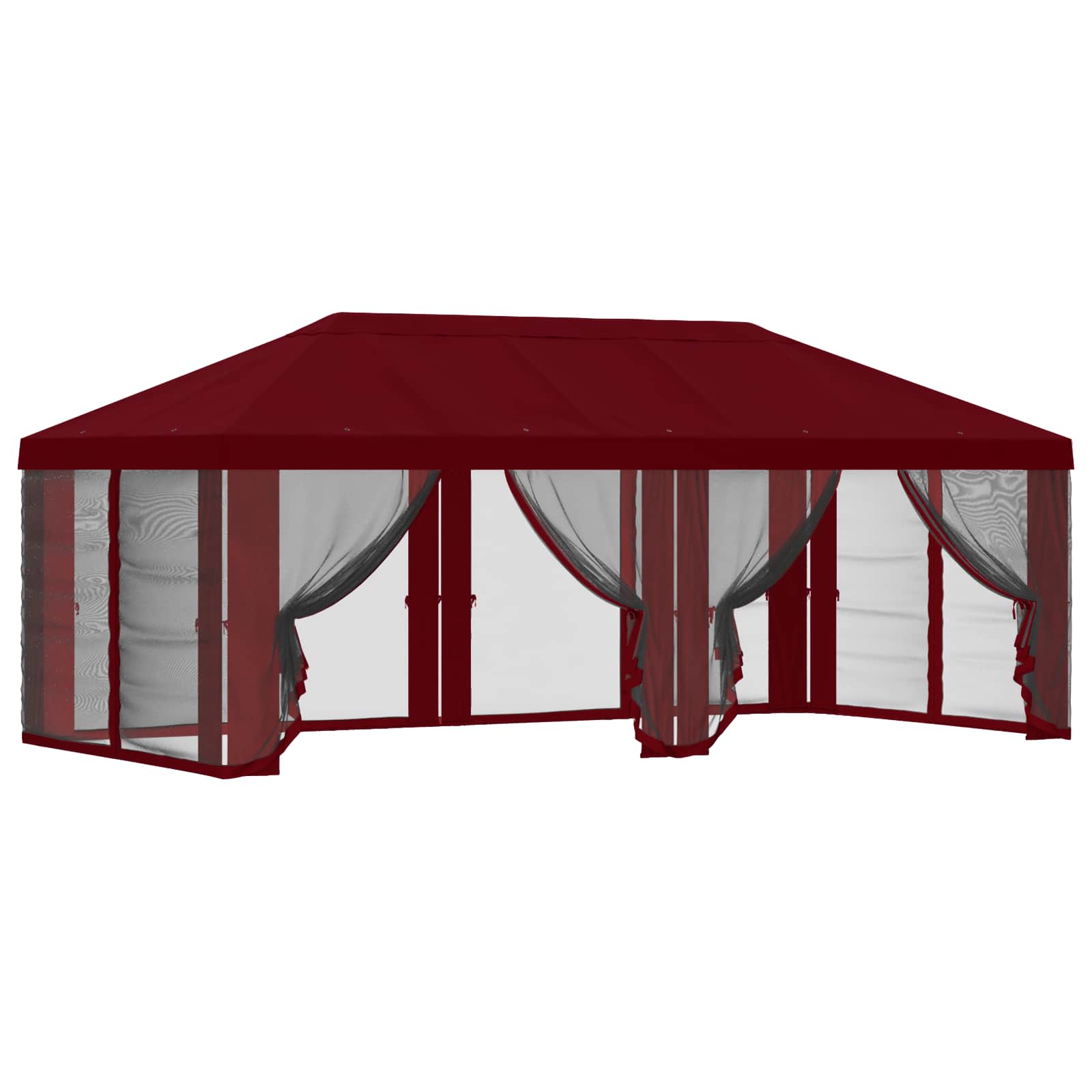 Gazebo Hoes met Zijwanden Bordeauxrood 600,5 x 300,5 cm is nu te koop bij PeponiXL, paradijselijk wonen!