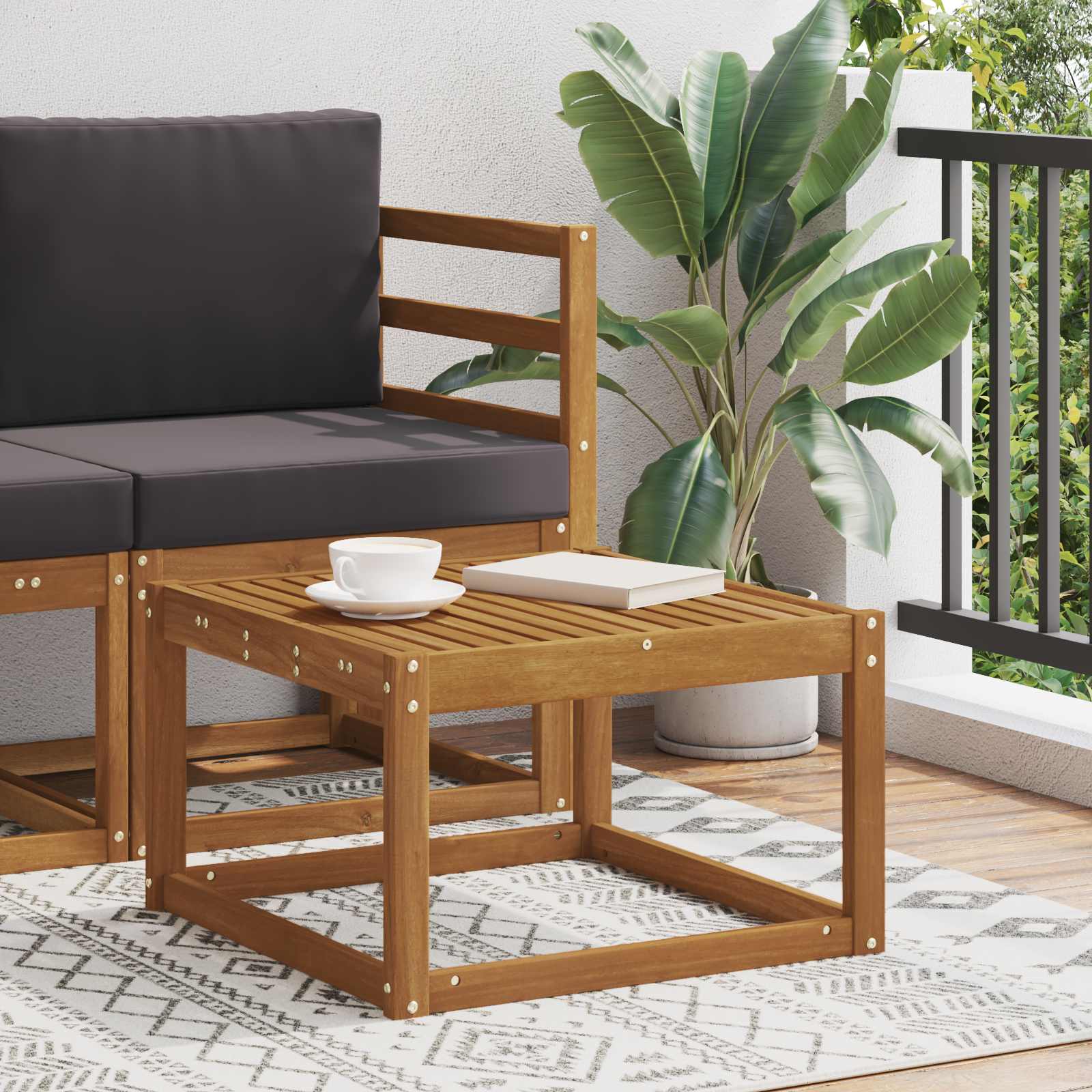 Tuintafel Massief Acaciahout Naturel 59 x 59 x 37 cm is nu te koop bij PeponiXL, paradijselijk wonen!