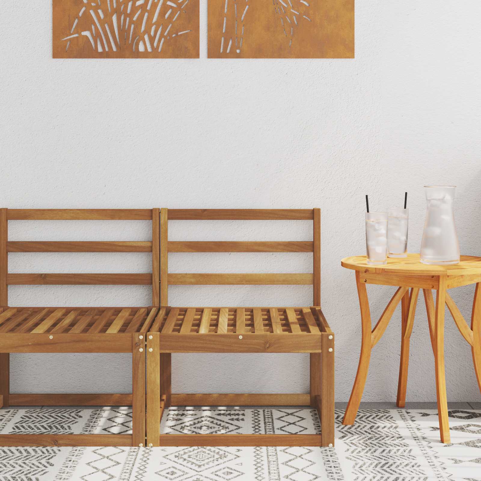 Buiten Midden Sofa Massief Acaciahout Naturel 59 x 63 x 73 cm is nu te koop bij PeponiXL, paradijselijk wonen!