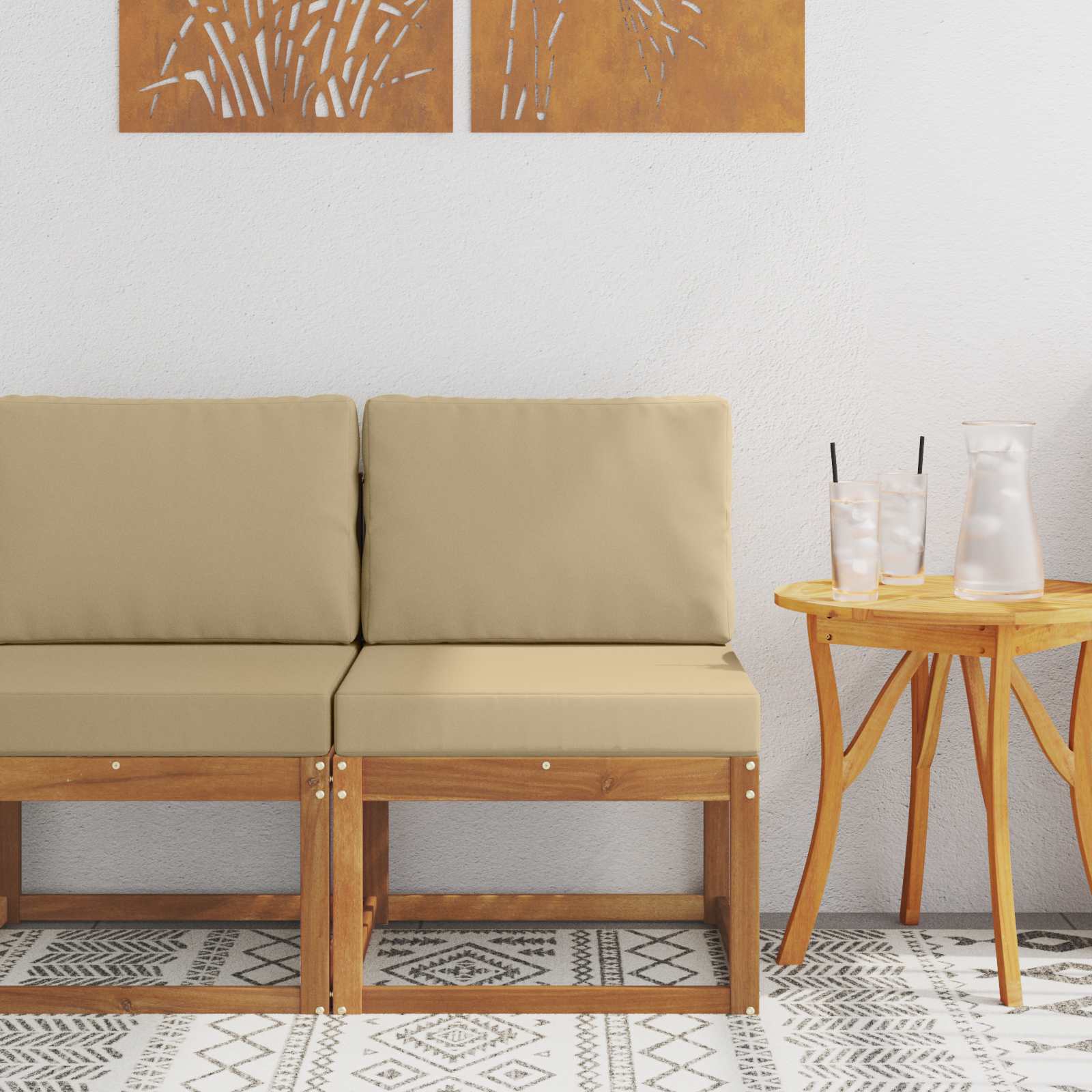 Buiten Midden Sofa Massief Acaciahout is nu te koop bij PeponiXL, paradijselijk wonen!