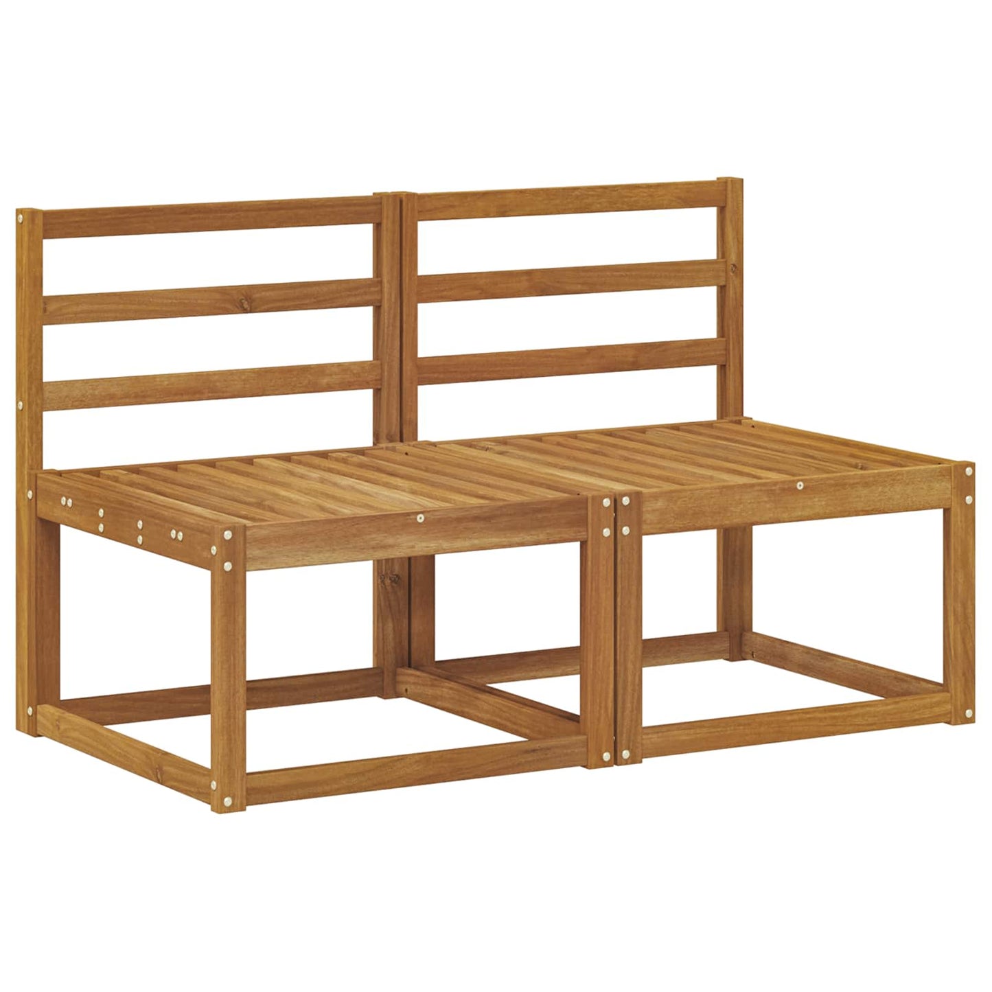 2 Stuk Buiten Midden Sofa Massief Acaciahout Naturel is nu te koop bij PeponiXL, paradijselijk wonen!