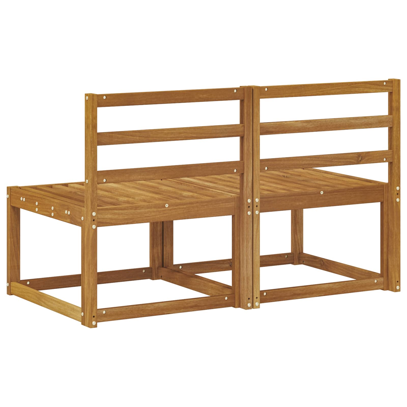 2 Stuk Buiten Midden Sofa Massief Acaciahout Naturel is nu te koop bij PeponiXL, paradijselijk wonen!