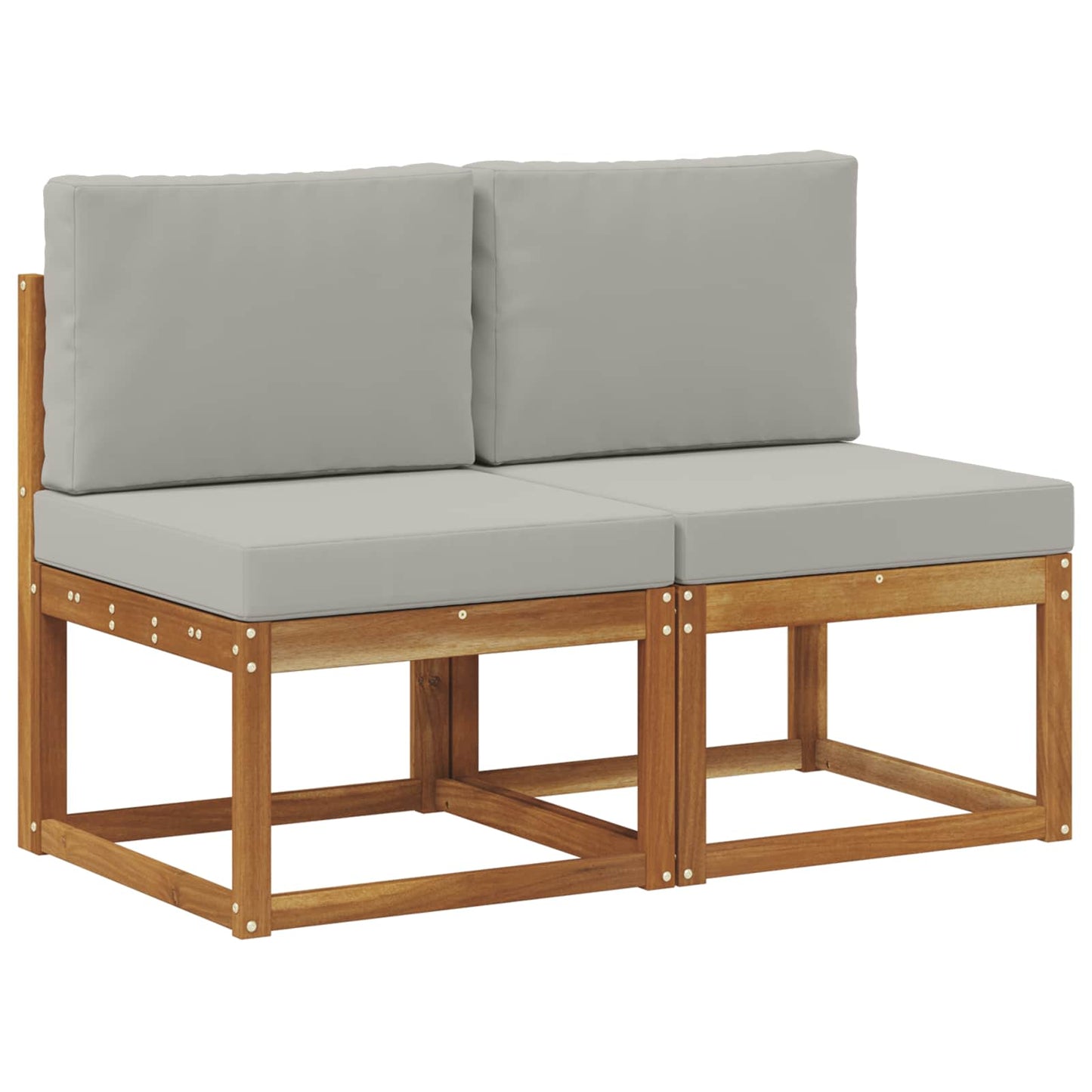 2 Stuk Buiten Midden Sofa Massief Acaciahout Naturel is nu te koop bij PeponiXL, paradijselijk wonen!