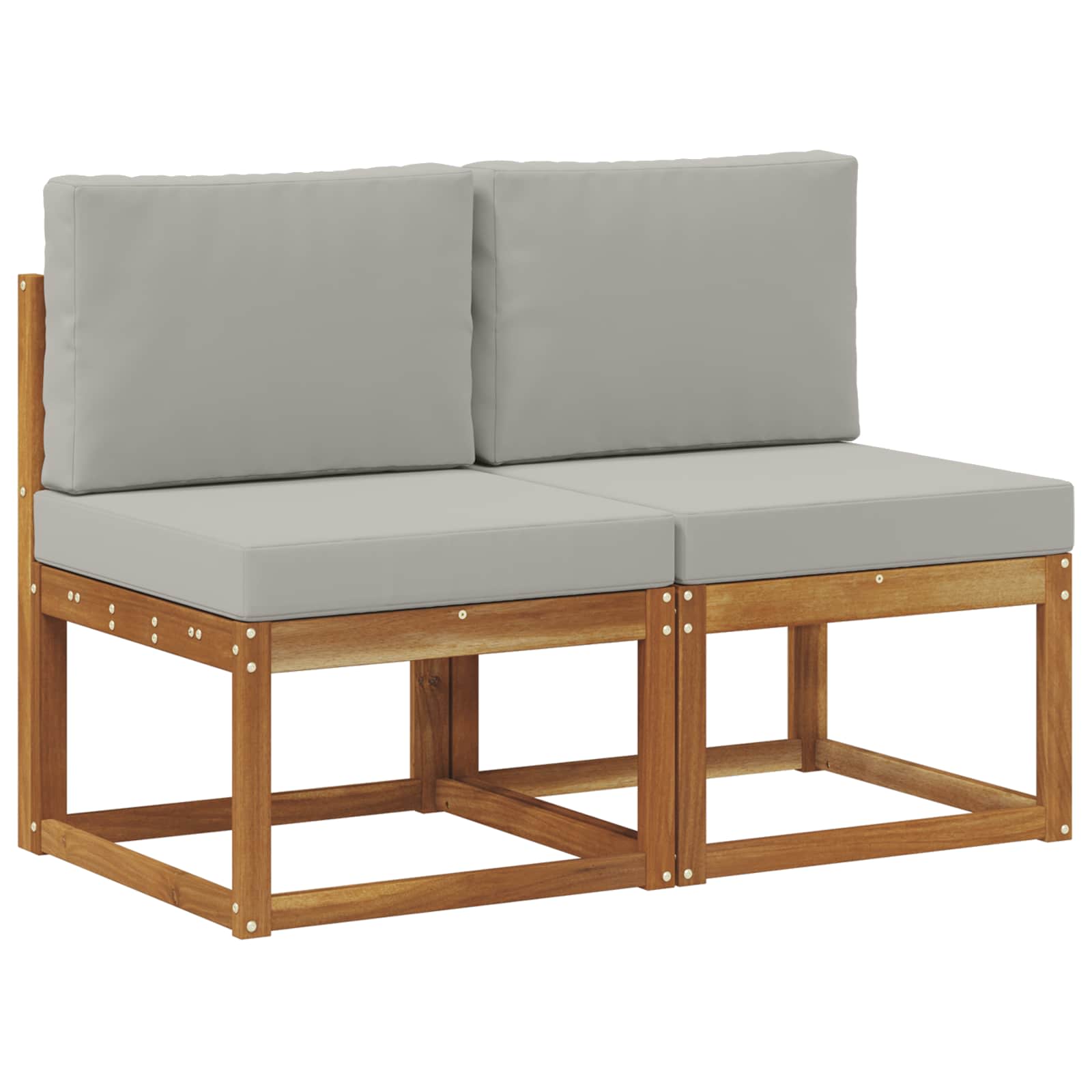 2 Stuk Buiten Midden Sofa Massief Acaciahout Naturel is nu te koop bij PeponiXL, paradijselijk wonen!