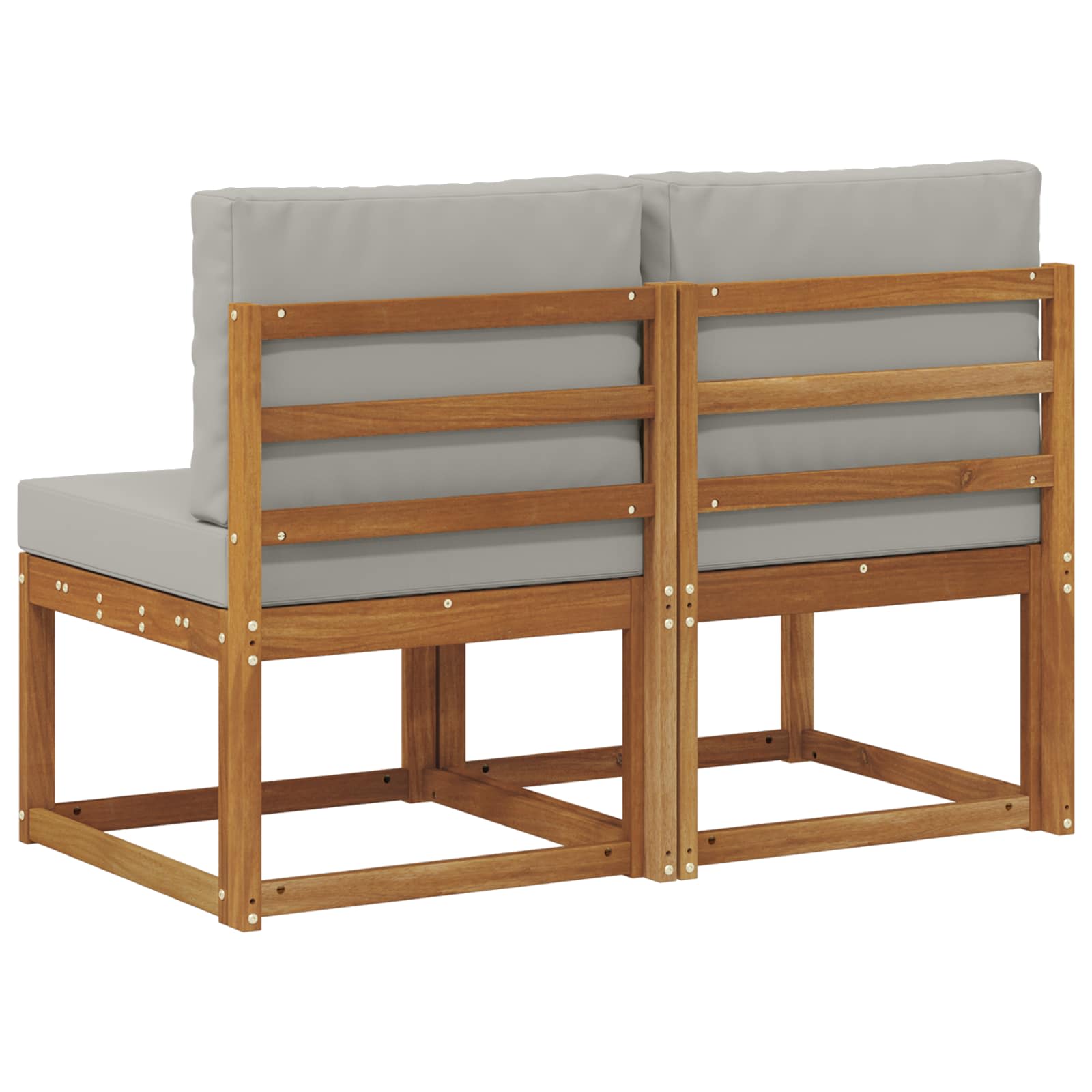 2 Stuk Buiten Midden Sofa Massief Acaciahout Naturel is nu te koop bij PeponiXL, paradijselijk wonen!