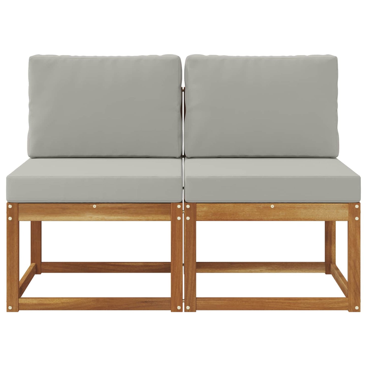 2 Stuk Buiten Midden Sofa Massief Acaciahout Naturel is nu te koop bij PeponiXL, paradijselijk wonen!