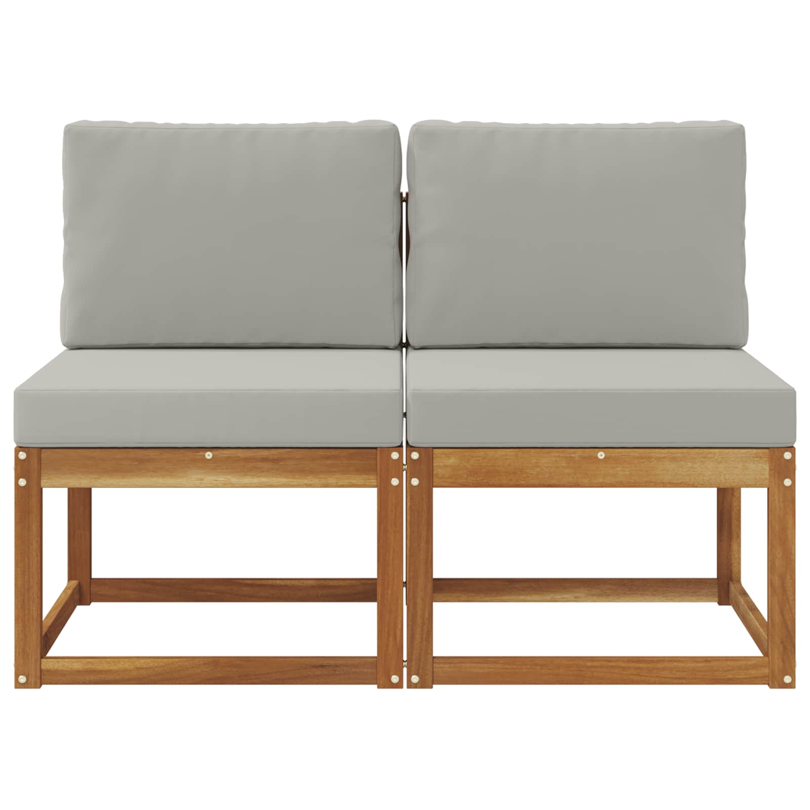 2 Stuk Buiten Midden Sofa Massief Acaciahout Naturel is nu te koop bij PeponiXL, paradijselijk wonen!