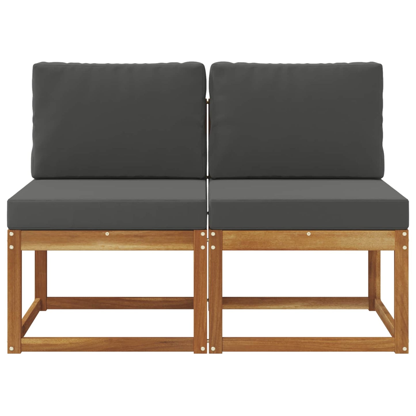 2 Stuk Buiten Midden Sofa Massief Acaciahout is nu te koop bij PeponiXL, paradijselijk wonen!
