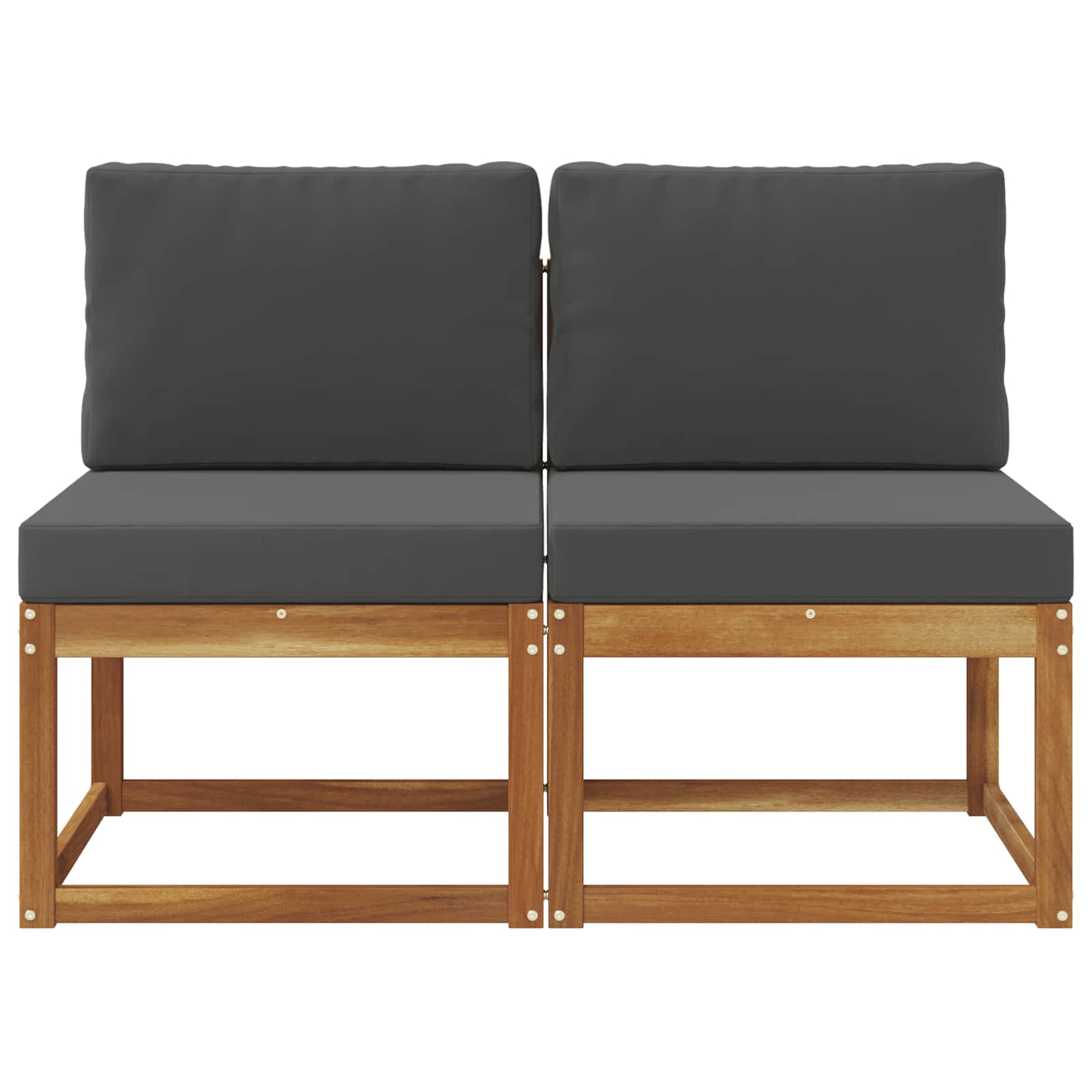 2 Stuk Buiten Midden Sofa Massief Acaciahout is nu te koop bij PeponiXL, paradijselijk wonen!