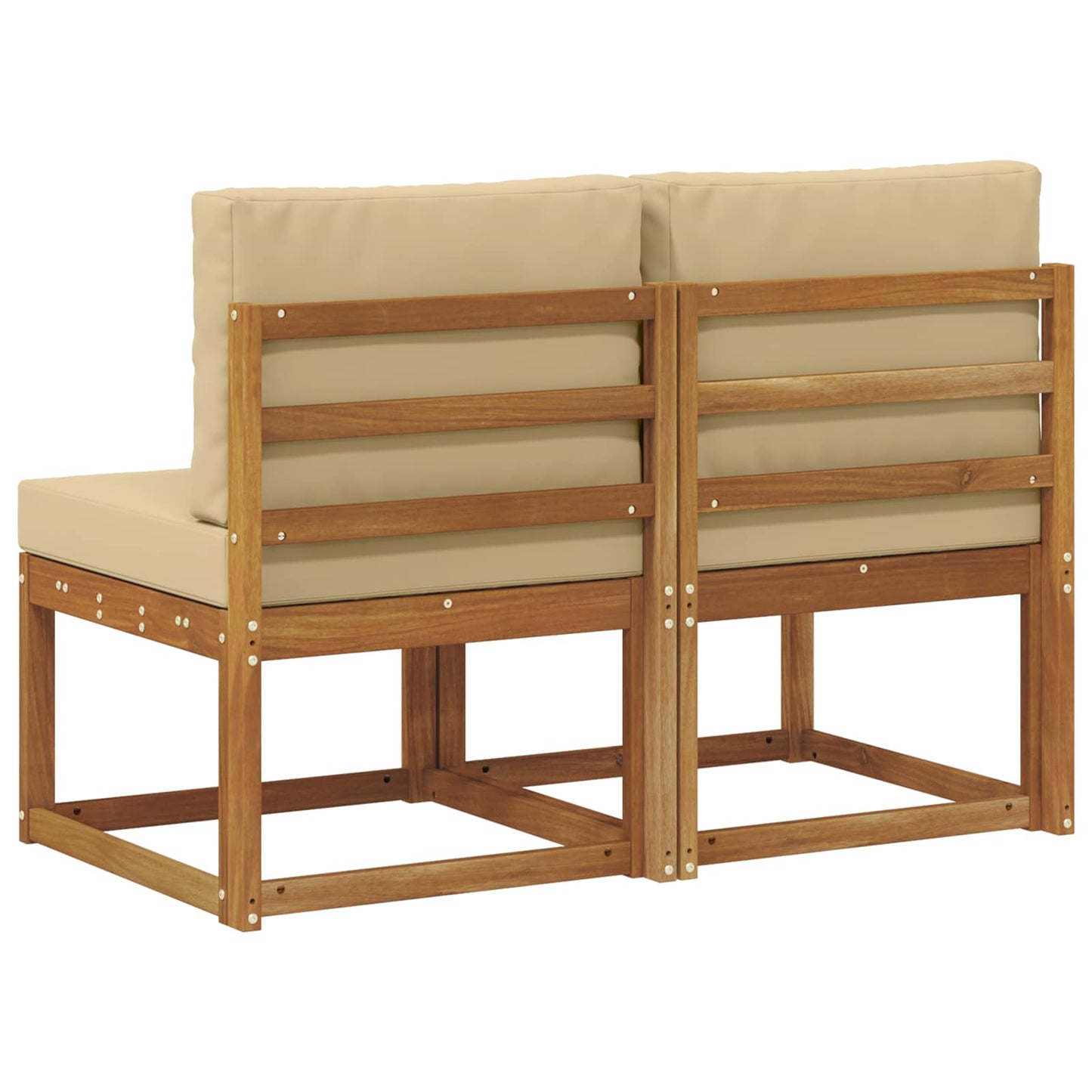 2 Stuk Buiten Midden Sofa Massief Acaciahout Naturel is nu te koop bij PeponiXL, paradijselijk wonen!