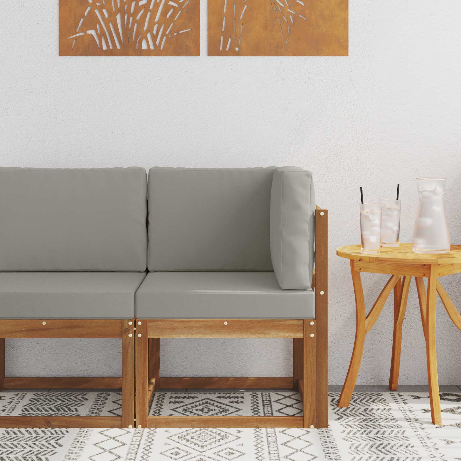 Buiten Hoek Sofa Massief Acaciahout Naturel is nu te koop bij PeponiXL, paradijselijk wonen!